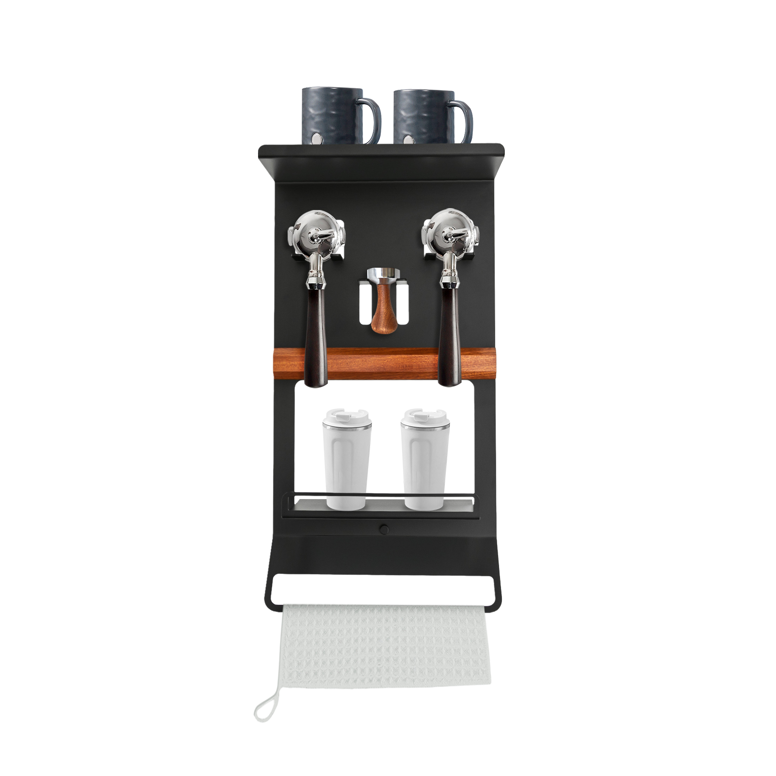 Wandmontiertes Kaffeezubehörregal, Regal für Kaffeezubehör, Aufbewahrungsregal für Kaffeeutensilien