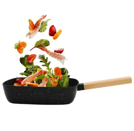 Quadratische Antihaft-Pfanne aus medizinischem Stein, Antihaft-Bratpfanne, Mini-Antihaft-Pfanne aus medizinischem Stein