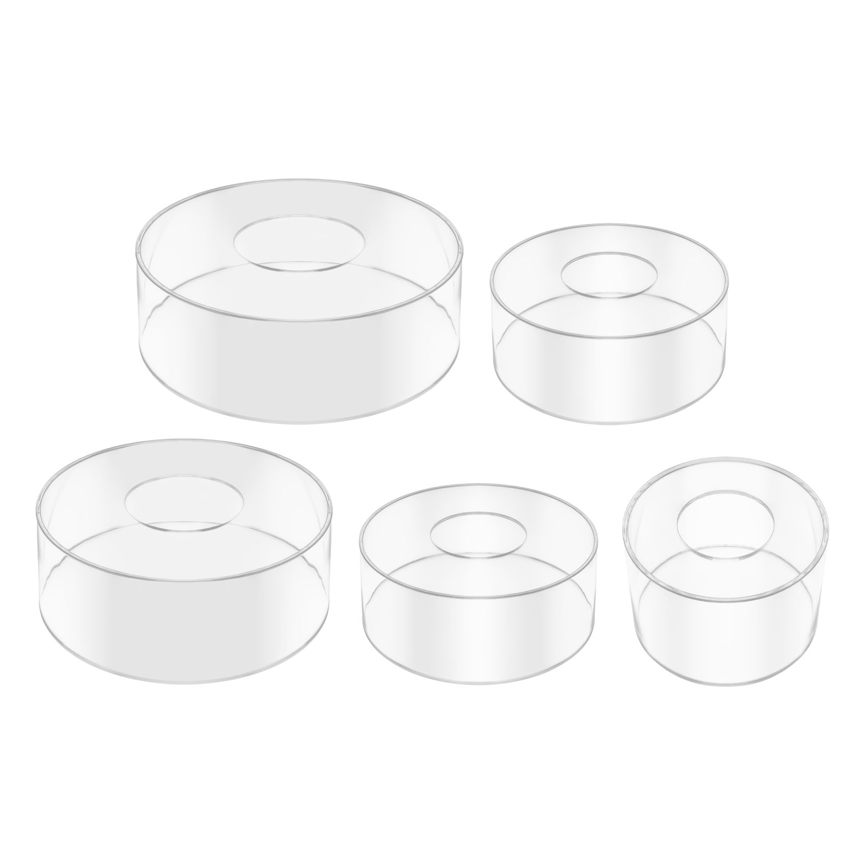 2-teiliges Kuchentablett aus Acryl, runde Kuchenständer, verwendet für Hochzeiten, Geburtstage, Geschäftsveranstaltungen, Hotels, Feiertagsveranstaltungen, 2 Stück in der Packung, viel Spaß beim Selbermachen