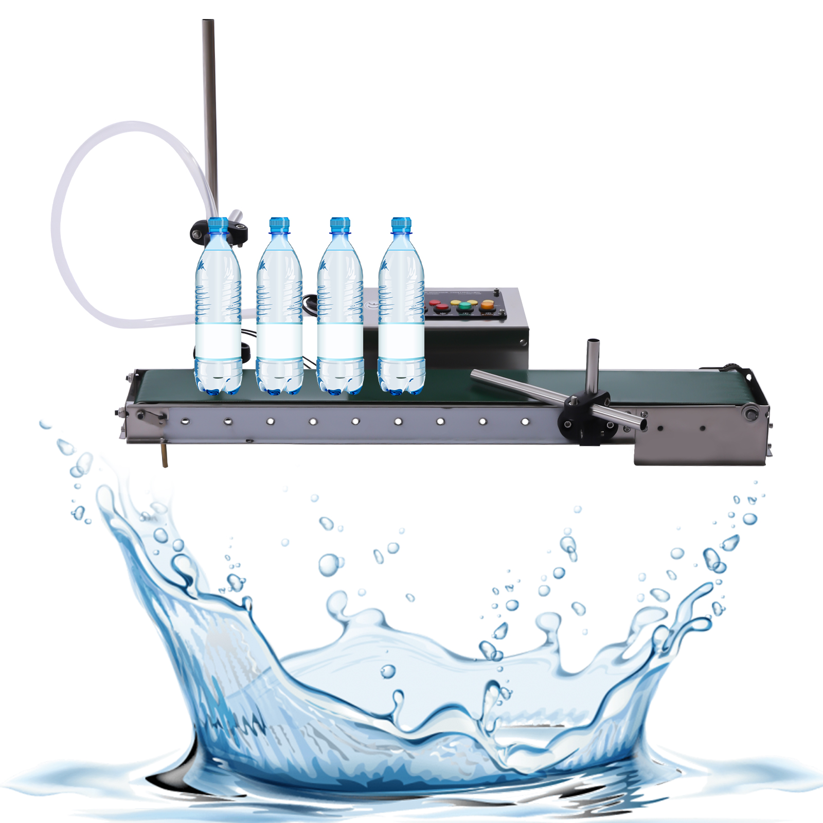 Automatische Flüssigkeitsabfüllmaschine mit hohem Durchfluss und Einzelkopf, 3 Liter pro Minute