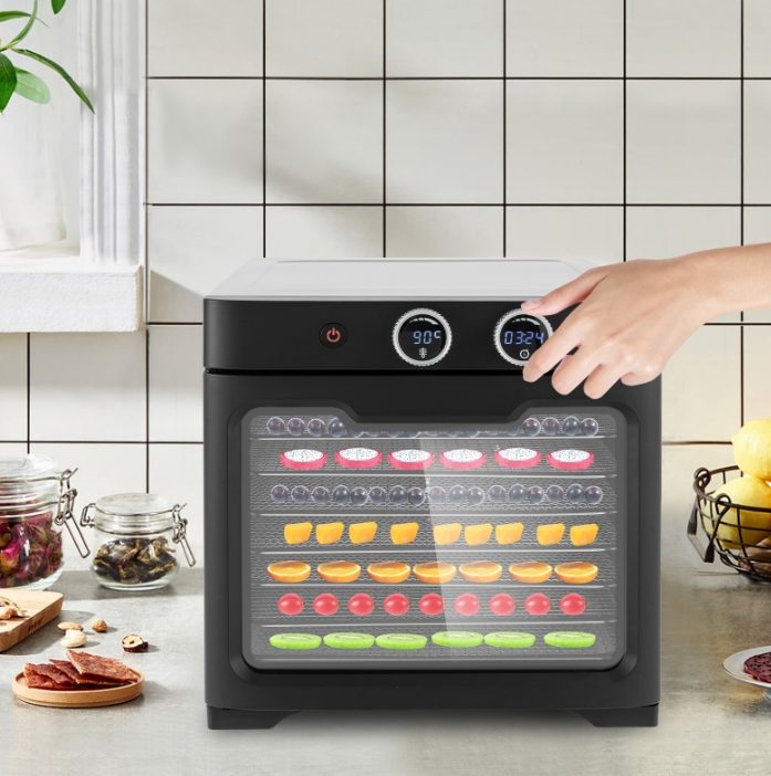 Trockenfruchtmaschine, 800 W, 220 V, 8 Schichten, SS-08M, Edelstahl 304, Kapazität 1,5–2,5 kg
