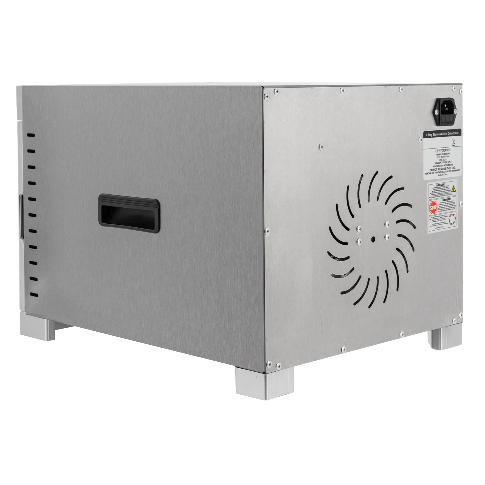 Automatischer Dörrautomat aus Edelstahl, Dörrgerät (35-75°C), 700 W, 8 Stufen, Dörrgerät mit 24-Stunden-Timer
