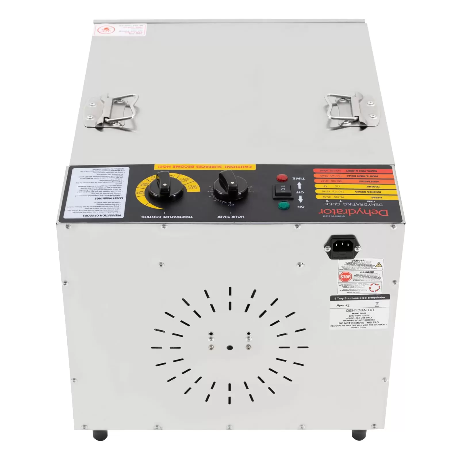 Dörrapparat Dörrautomat 1000W 10 Tray Obsttrockner Gemüsetrockner Edelstahl 35-75°C 220V mit Timer Dörrapparat Dörrautomat 1000W 10 Tray Obsttrockner Gemüsetrockner Edelstahl 35-75°C 220V mit Timer