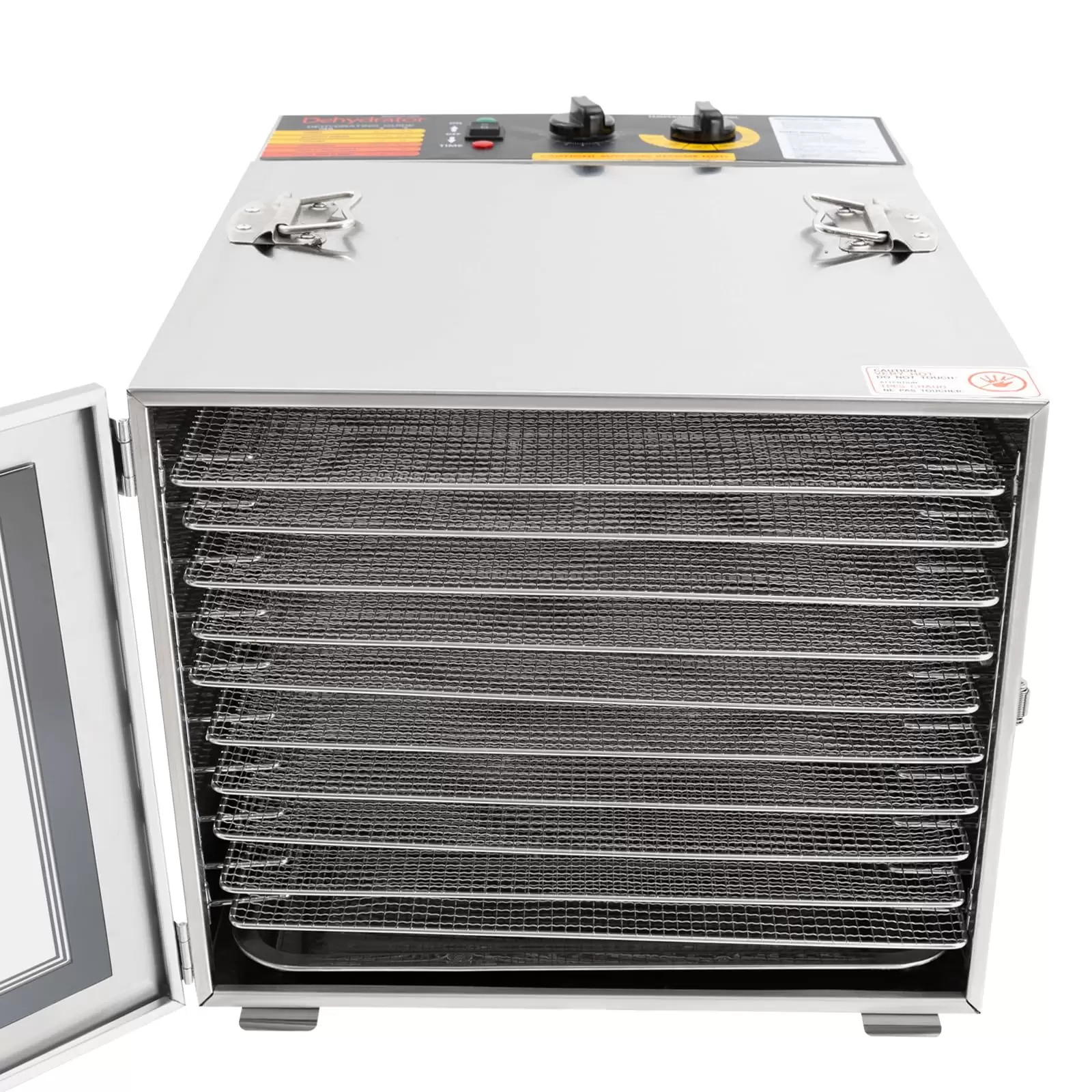 Dörrapparat Dörrautomat 1000W 10 Tray Obsttrockner Gemüsetrockner Edelstahl 35-75°C 220V mit Timer Dörrapparat Dörrautomat 1000W 10 Tray Obsttrockner Gemüsetrockner Edelstahl 35-75°C 220V mit Timer
