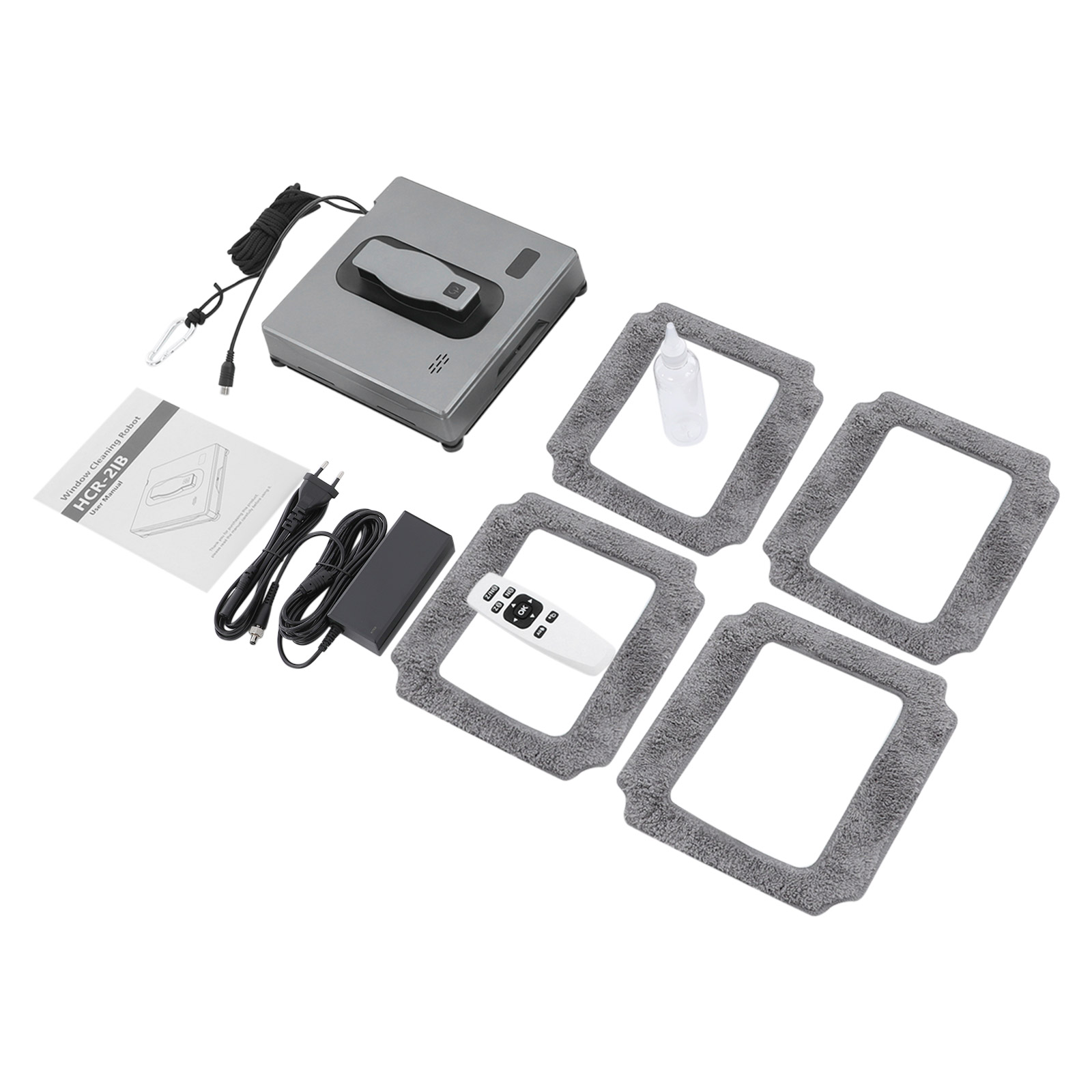 Automatic Window Vacuum Cleaner, Window Cleaner Robot, Window Cleaning Machine - Silver-gray