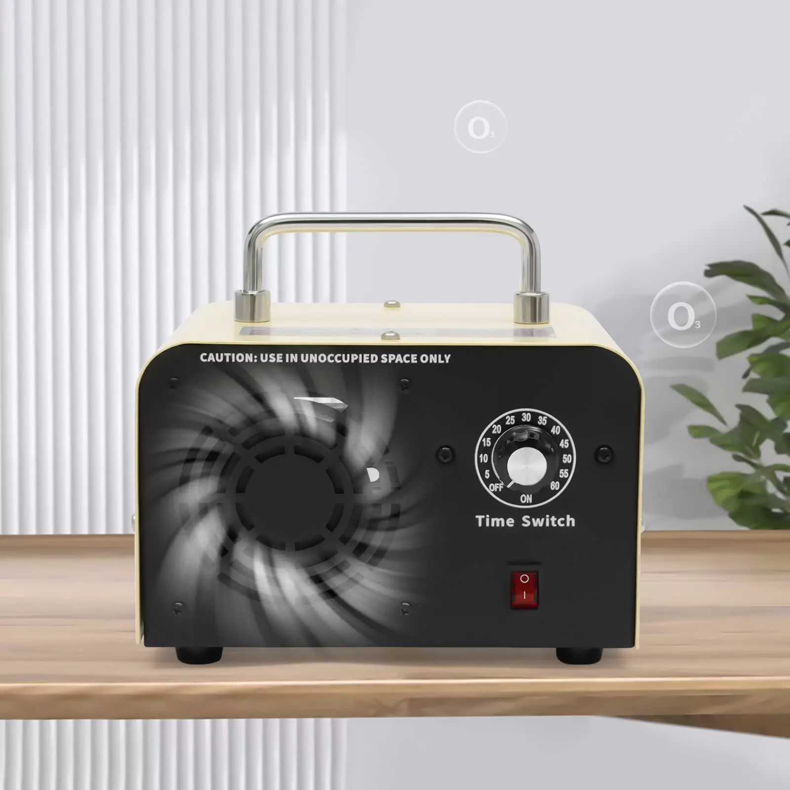 Industrieller Ozongenerator mit 60 min Timer, 10.000 mg/h, tragbarer Ozon Gerät Luftreiniger