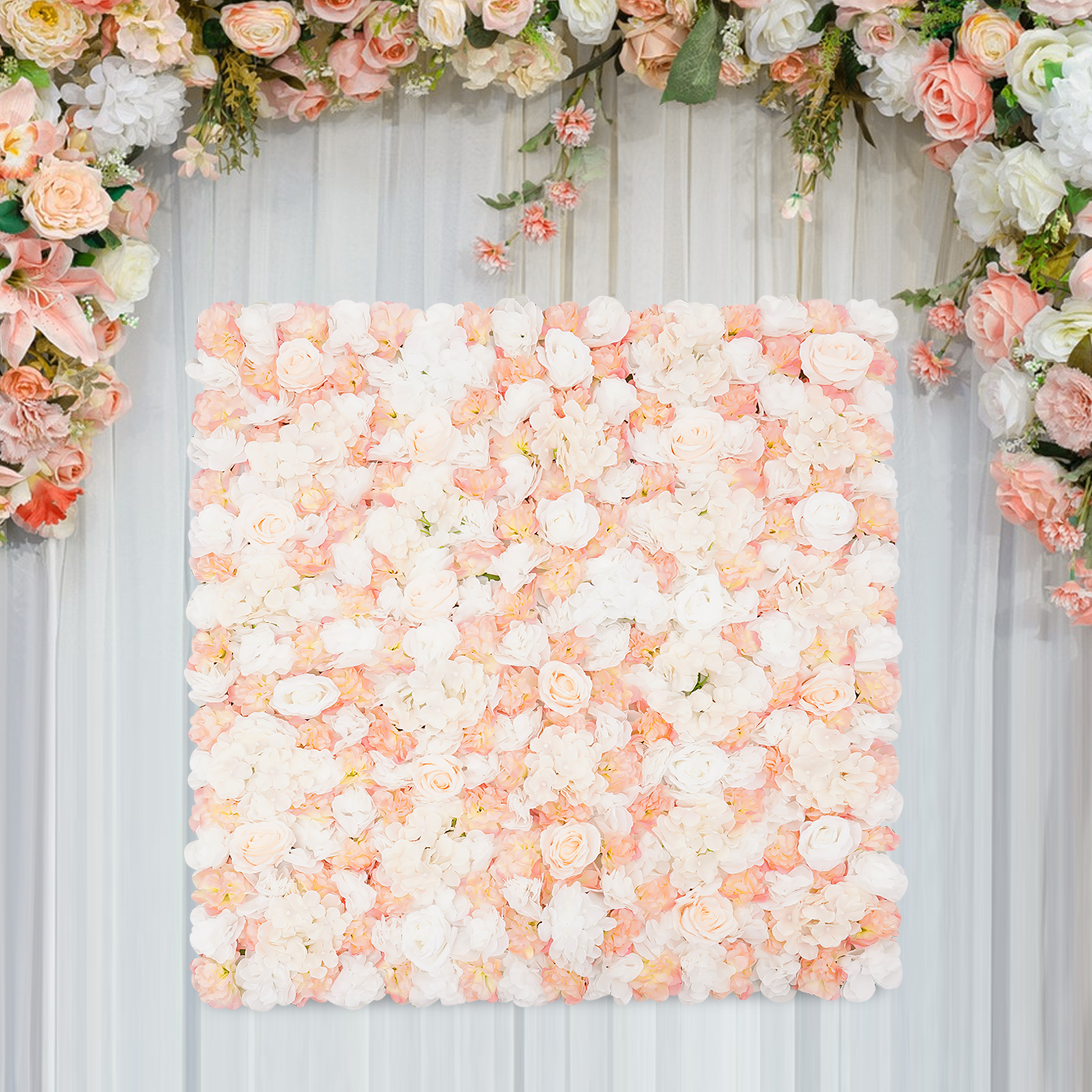 Künstliche Blumen-Wandpaneele, Seidenrosen-Blumen-Wandpaneele Künstliche Blumen-Wandpaneele, Seidenrosen-Blumen-Wandpaneele