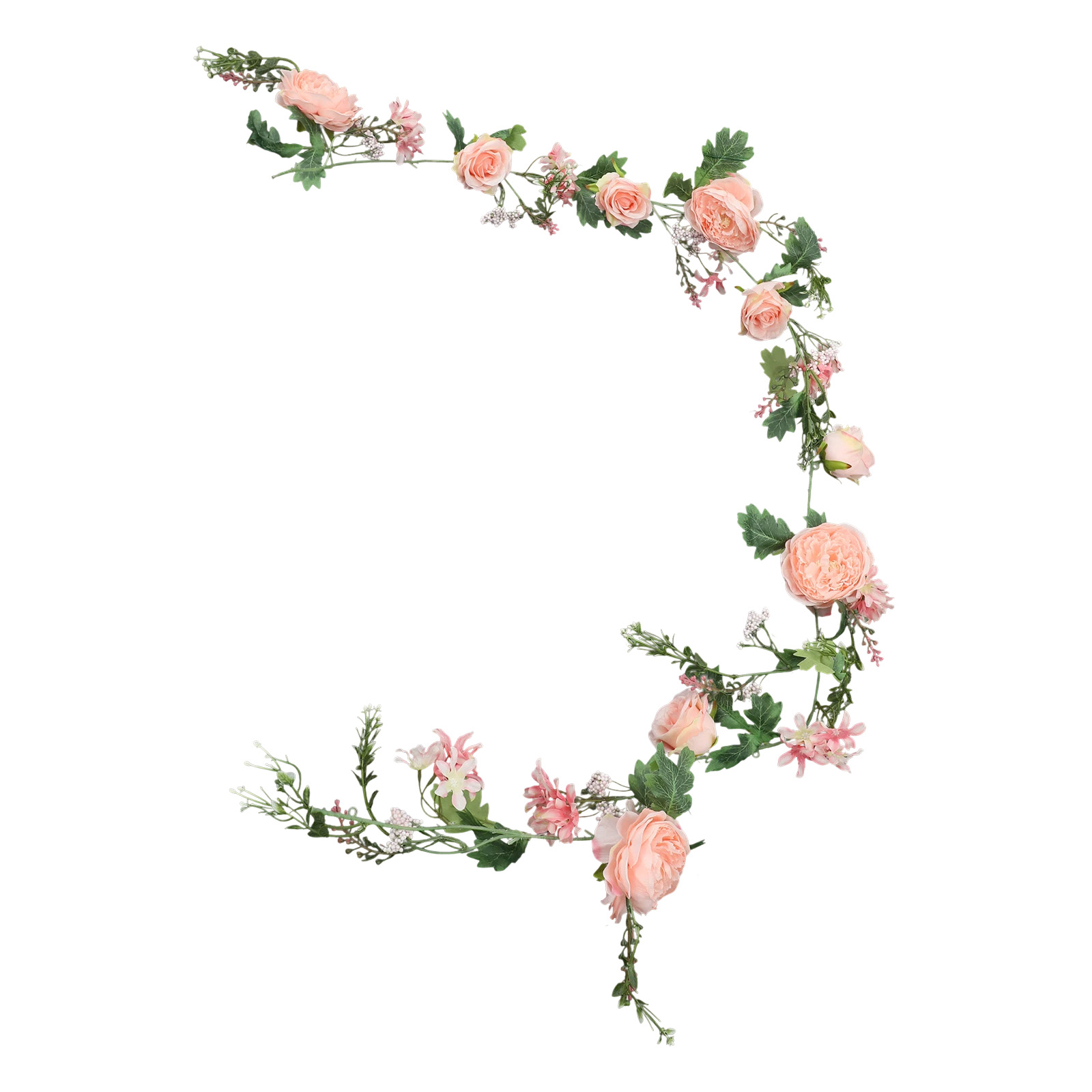 Knstliche Blumengirlande mit 6 Stck, 1,8 m lang, fr Tr, Hochzeit,  Party, Wand und Heimdekoration