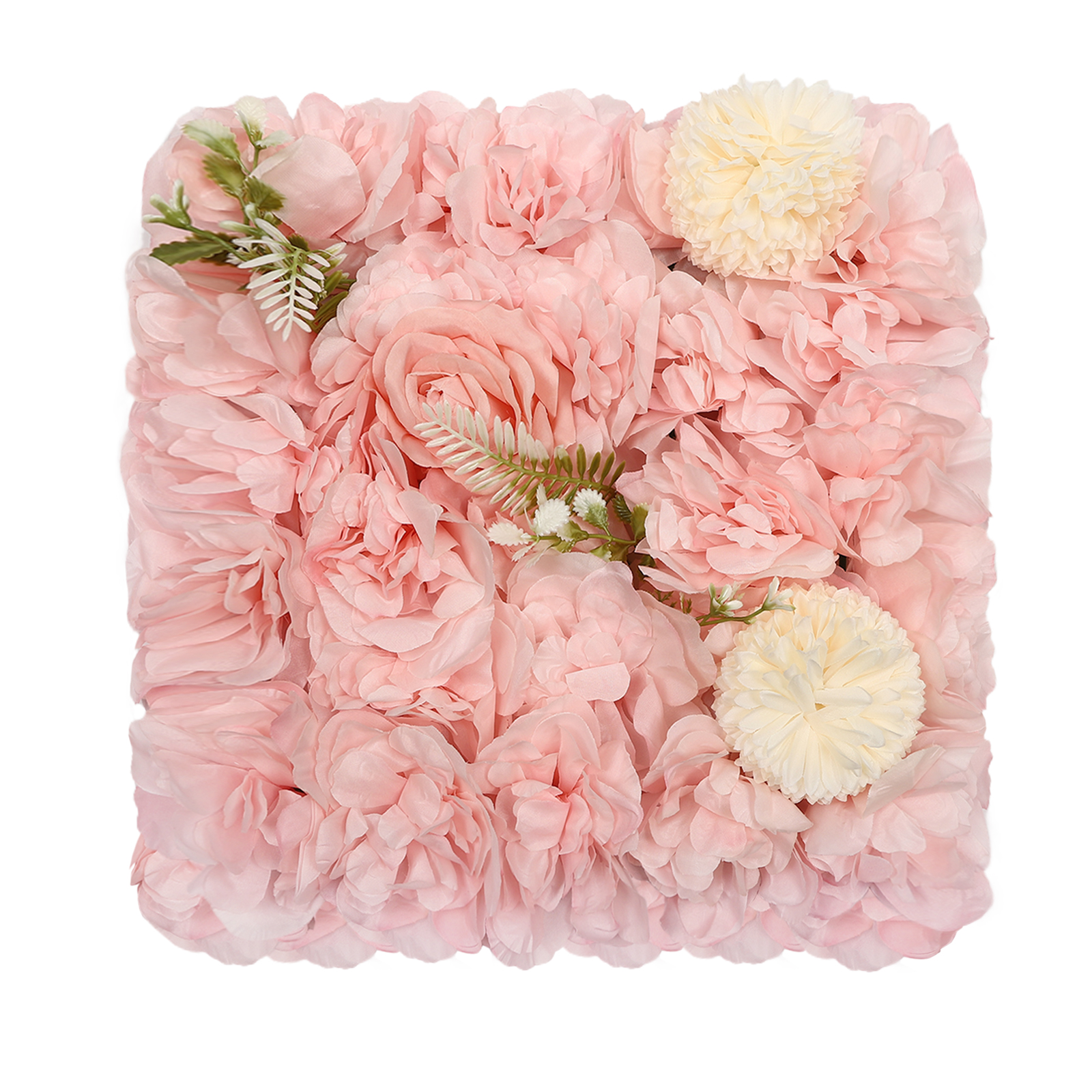 3D Flower Wall Panel-12pcs Artificial Flower Wall Background Silk Rose Mat for Wedding Backdrop Wall Decor Shop Photo Backdrop Floral Wall Arrangement 15*15in, 38 * 38cm