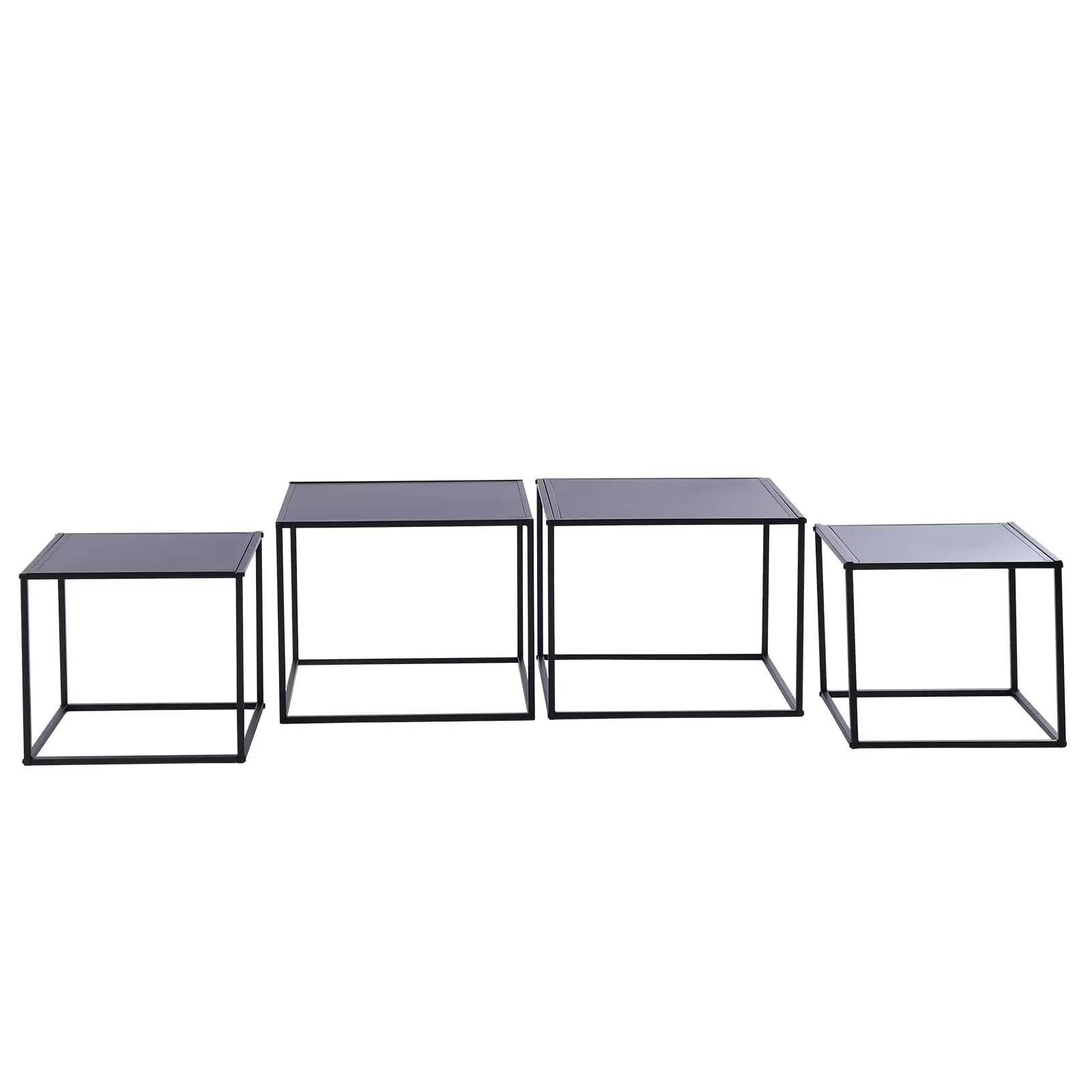Beistelltisch, 4× Kaffeetisch Metall Nachttisch Dekorativer Sofatisch Couchtisch für Wohnzimmer Terrasse Garten Beistelltisch, 4× Kaffeetisch Metall Nachttisch Dekorativer Sofatisch Couchtisch für Wohnzimmer Terrasse Garten