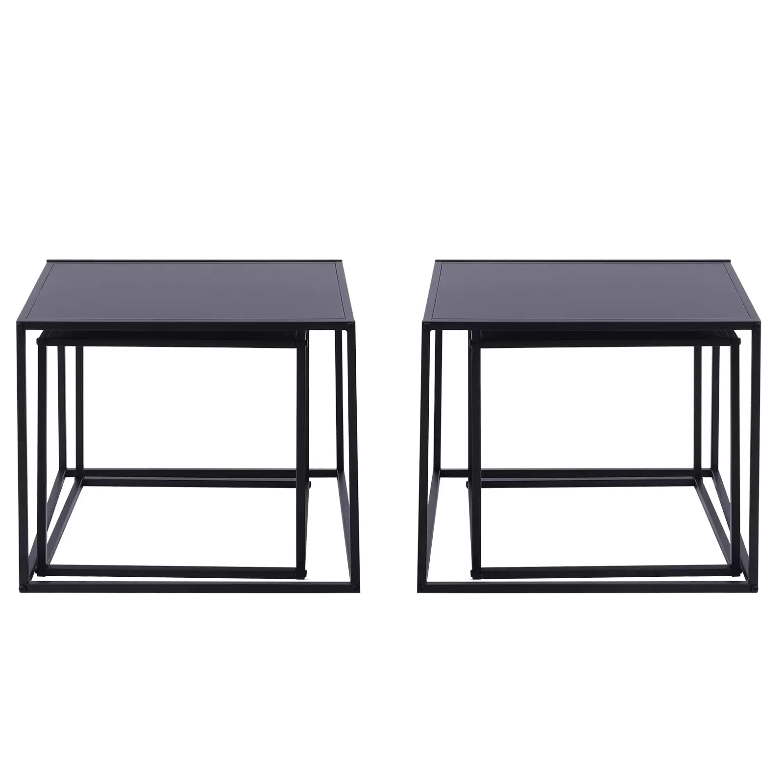 Beistelltisch, 4× Kaffeetisch Metall Nachttisch Dekorativer Sofatisch Couchtisch für Wohnzimmer Terrasse Garten Beistelltisch, 4× Kaffeetisch Metall Nachttisch Dekorativer Sofatisch Couchtisch für Wohnzimmer Terrasse Garten