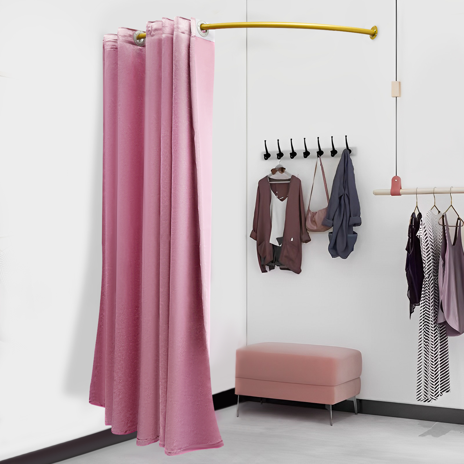 Umkleidekabine für Bekleidungsgeschäfte, Sichtschutz, Umkleidekabine, verwendet in Einkaufszentren, Ausstellungsshows, Unterwäschegeschäfte, Pink