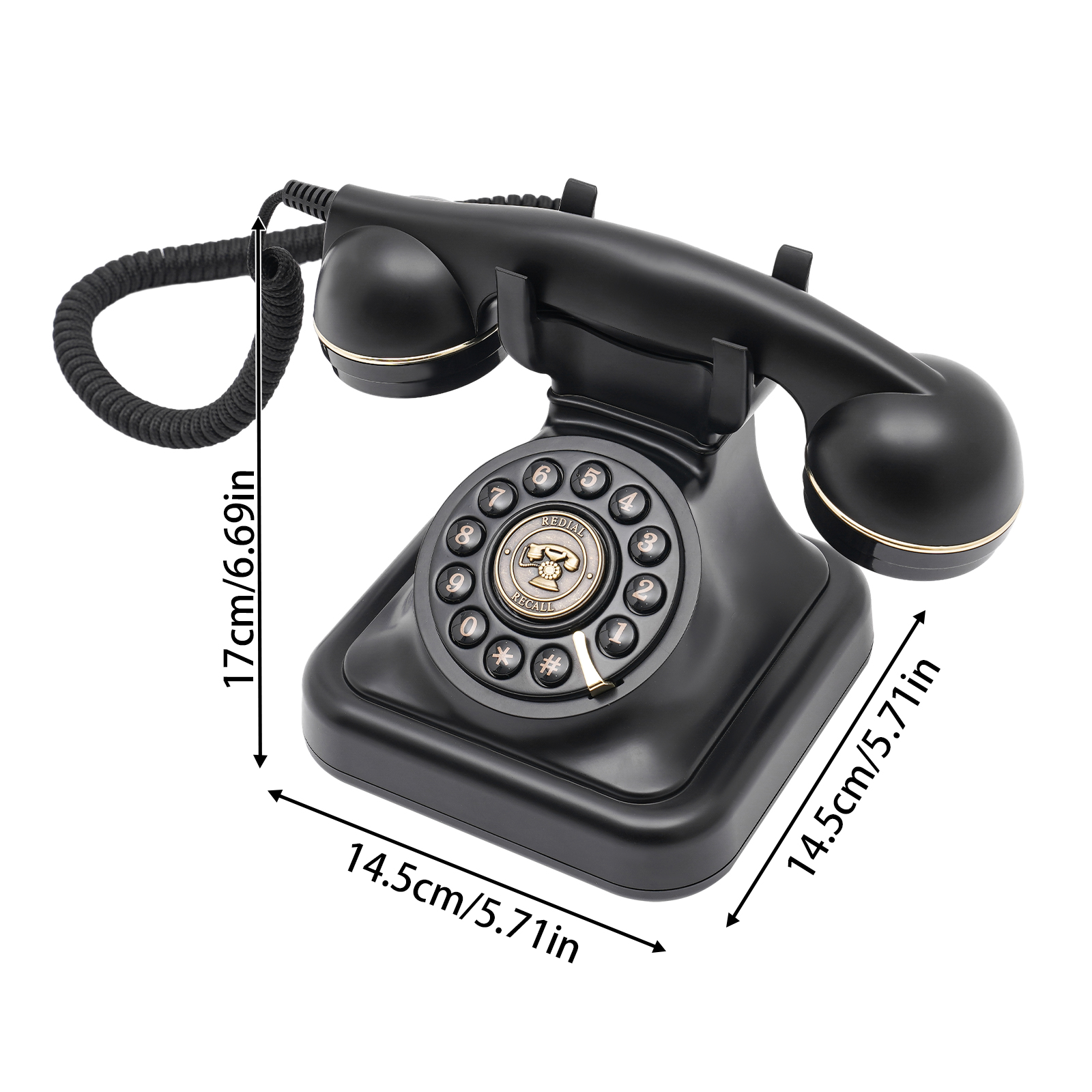 CNCEST Schnurgebundenes Telefon Schnurwahltelefon Klassisches Schnurgebundenes Tischtelefon CNCEST Schnurgebundenes Telefon Schnurwahltelefon Klassisches Schnurgebundenes Tischtelefon