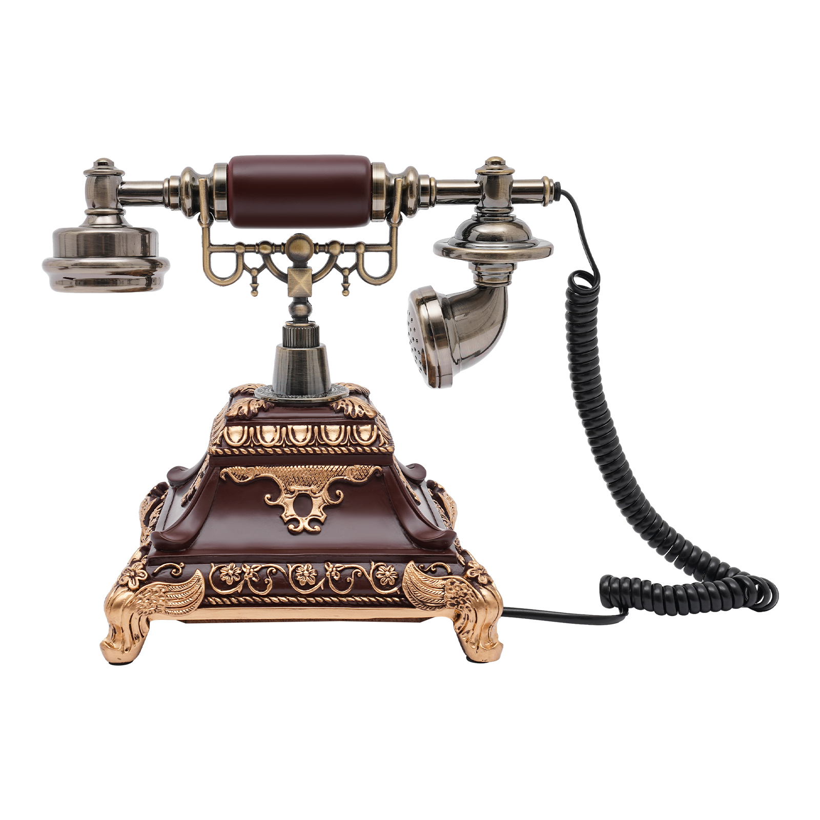 Retro-Festnetztelefon, Vintage-Telefon, Telefon mit Display