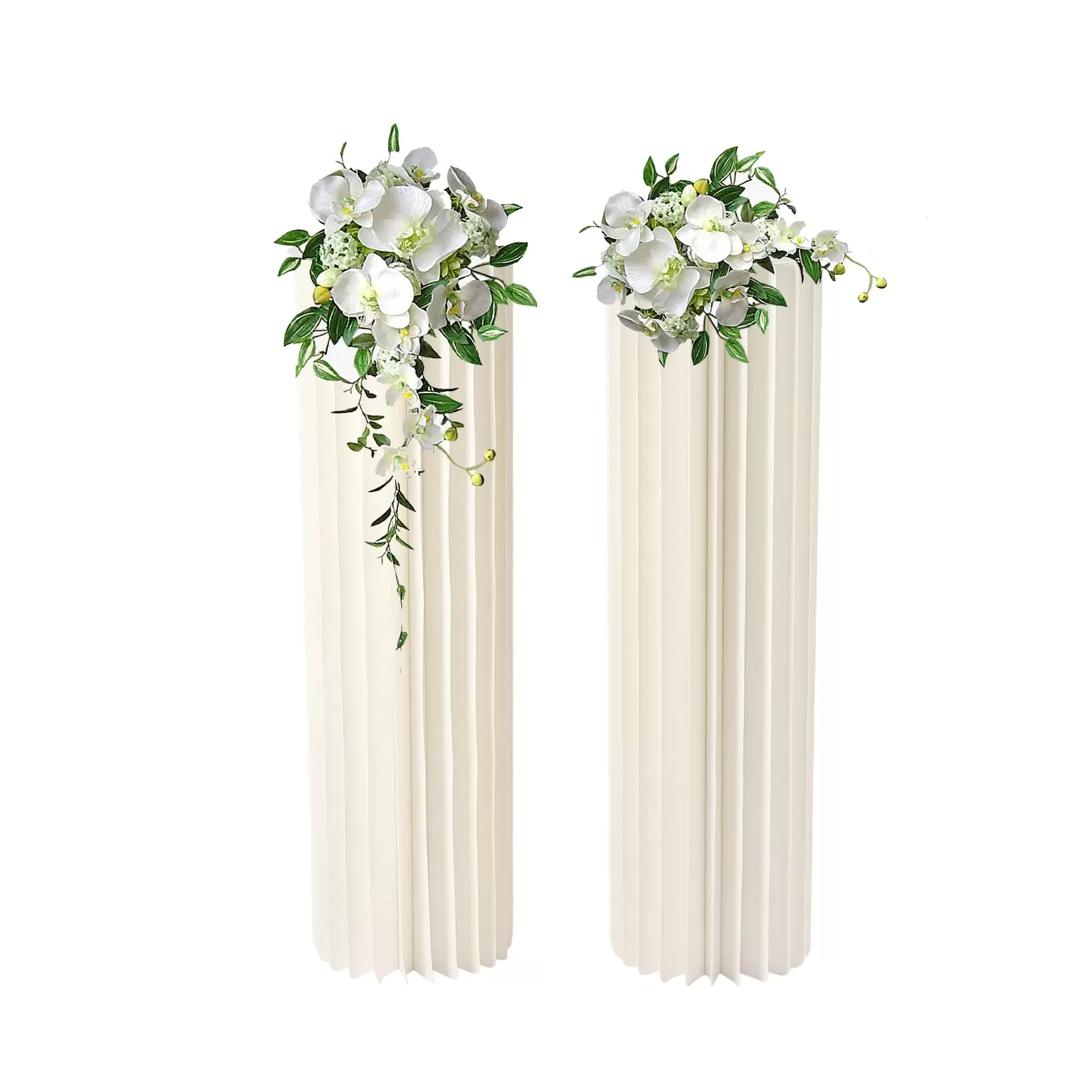 Hochzeits-Tischdekorationen aus Pappe – 2 Stück 100 cm hohe Blumenvasen als Tischdekoration