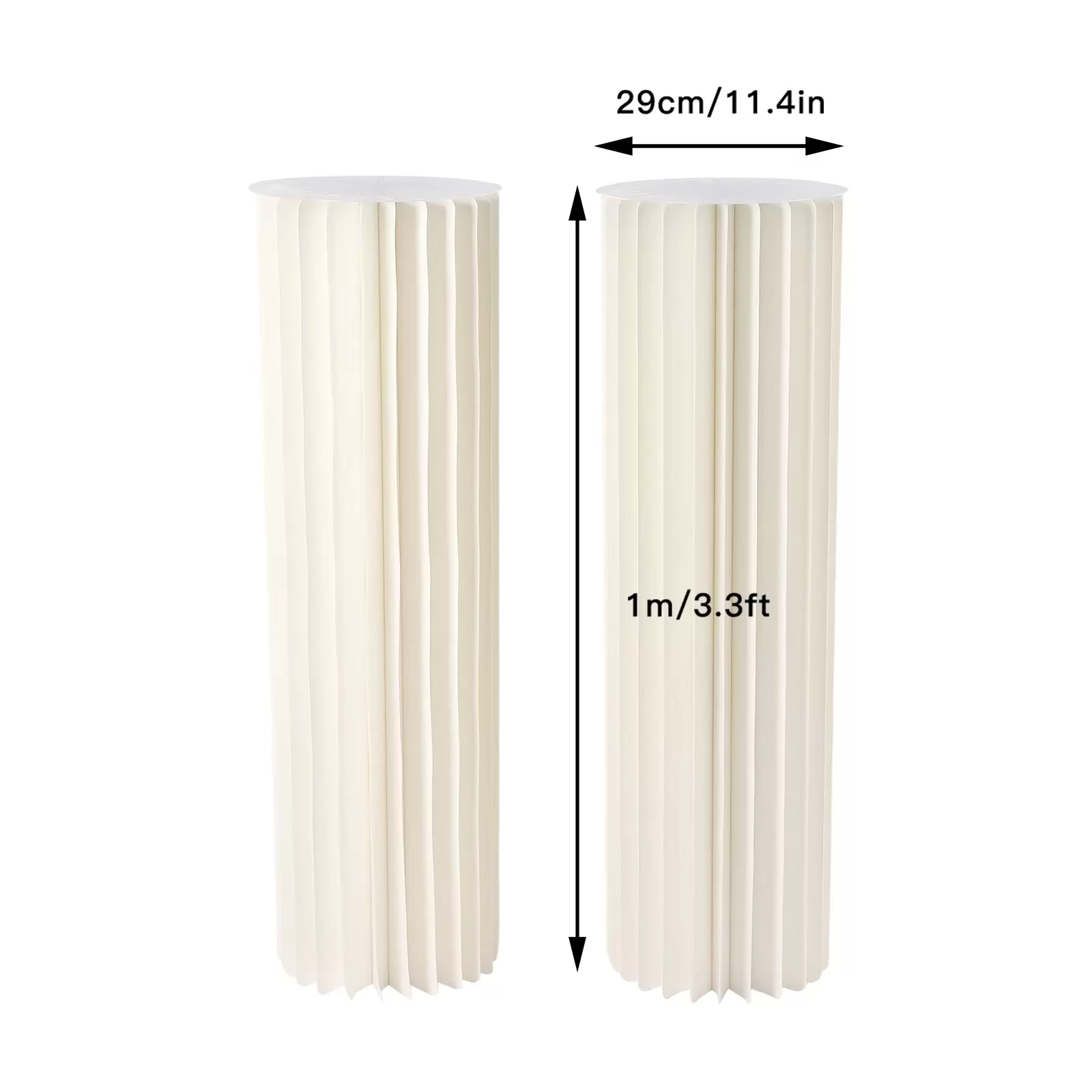 Hochzeits-Tischdekorationen aus Pappe – 2 Stück 100 cm hohe Blumenvasen als Tischdekoration