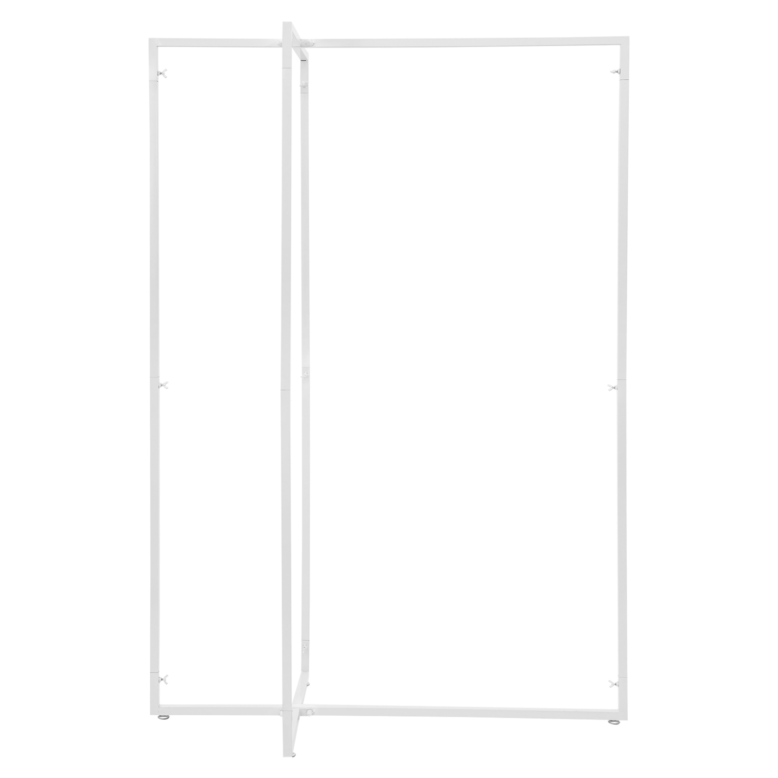 Kruis kledingrek, kleding display rail, vrijstaande kledingrek Kruis kledingrek, kleding display rail, vrijstaande kledingrek