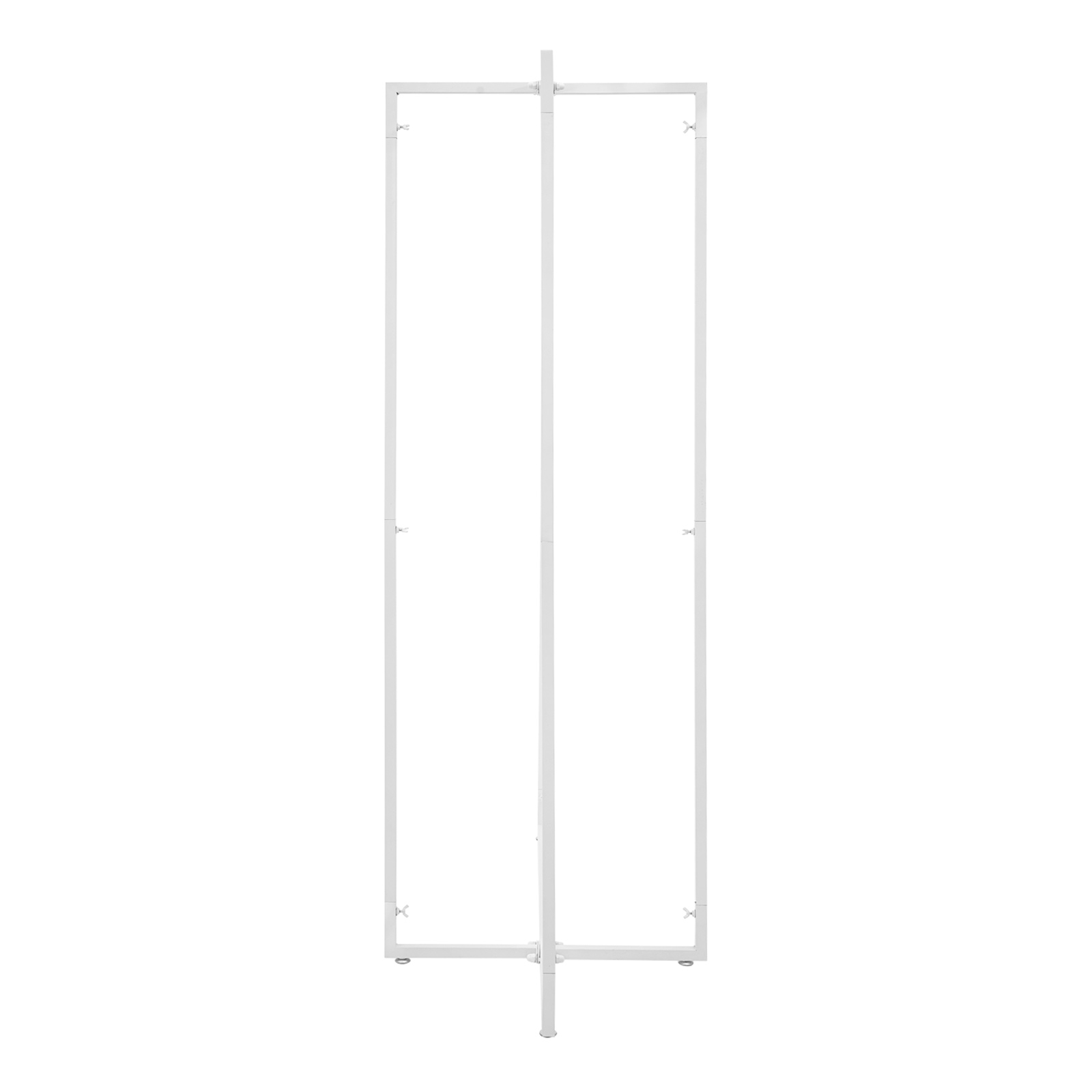 Kruis kledingrek, kleding display rail, vrijstaande kledingrek Kruis kledingrek, kleding display rail, vrijstaande kledingrek