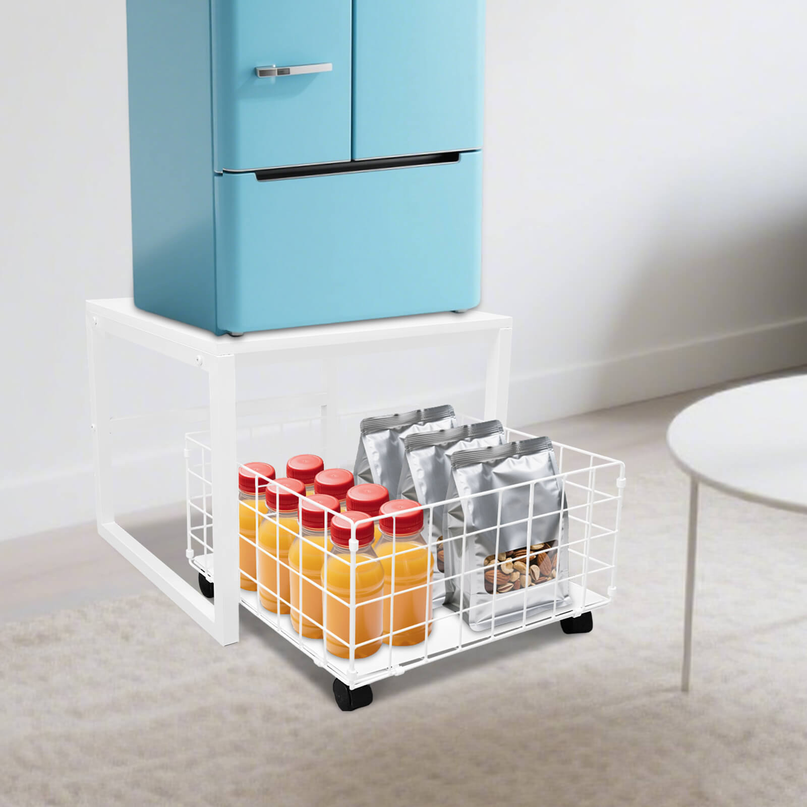 Support De Réfrigérateur Pour Machine A Laver, Multi-Usages Mobile Pour Dortoir, Mini Réfrigérateur Support De Réfrigérateur Pour Machine A Laver, Multi-Usages Mobile Pour Dortoir, Mini Réfrigérateur
