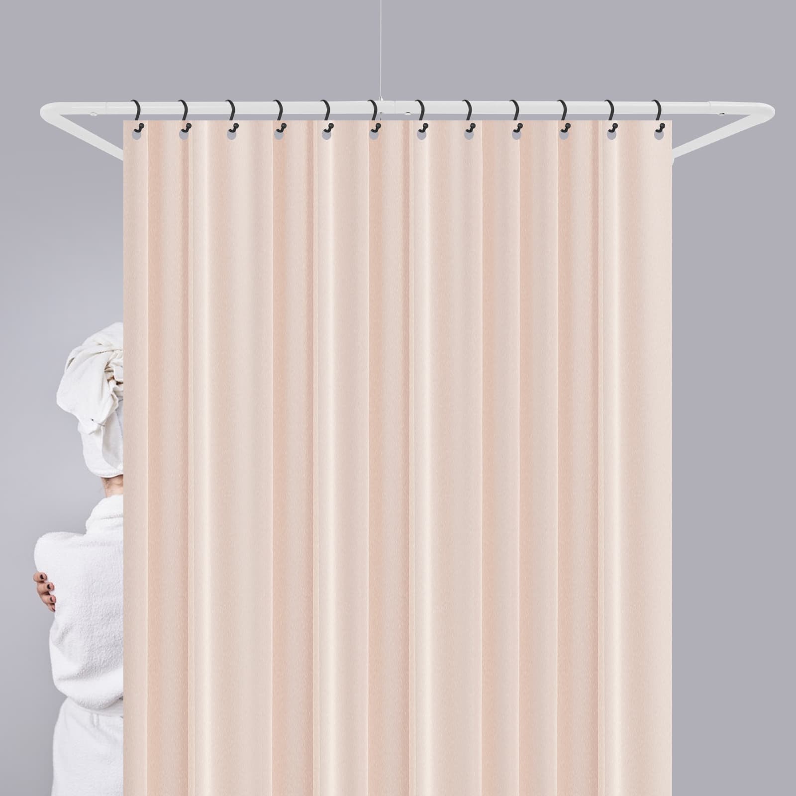 75 x 150-190 x 75 cm U-förmige Duschvorhangstange - Weiß, Duschvorhangstange, U-förmige Wandgardinenstange, verstellbare U-förmige Gardinenstange 75 x 150-190 x 75 cm U-förmige Duschvorhangstange - Weiß, Duschvorhangstange, U-förmige Wandgardinenstange, verstellbare U-förmige Gardinenstange