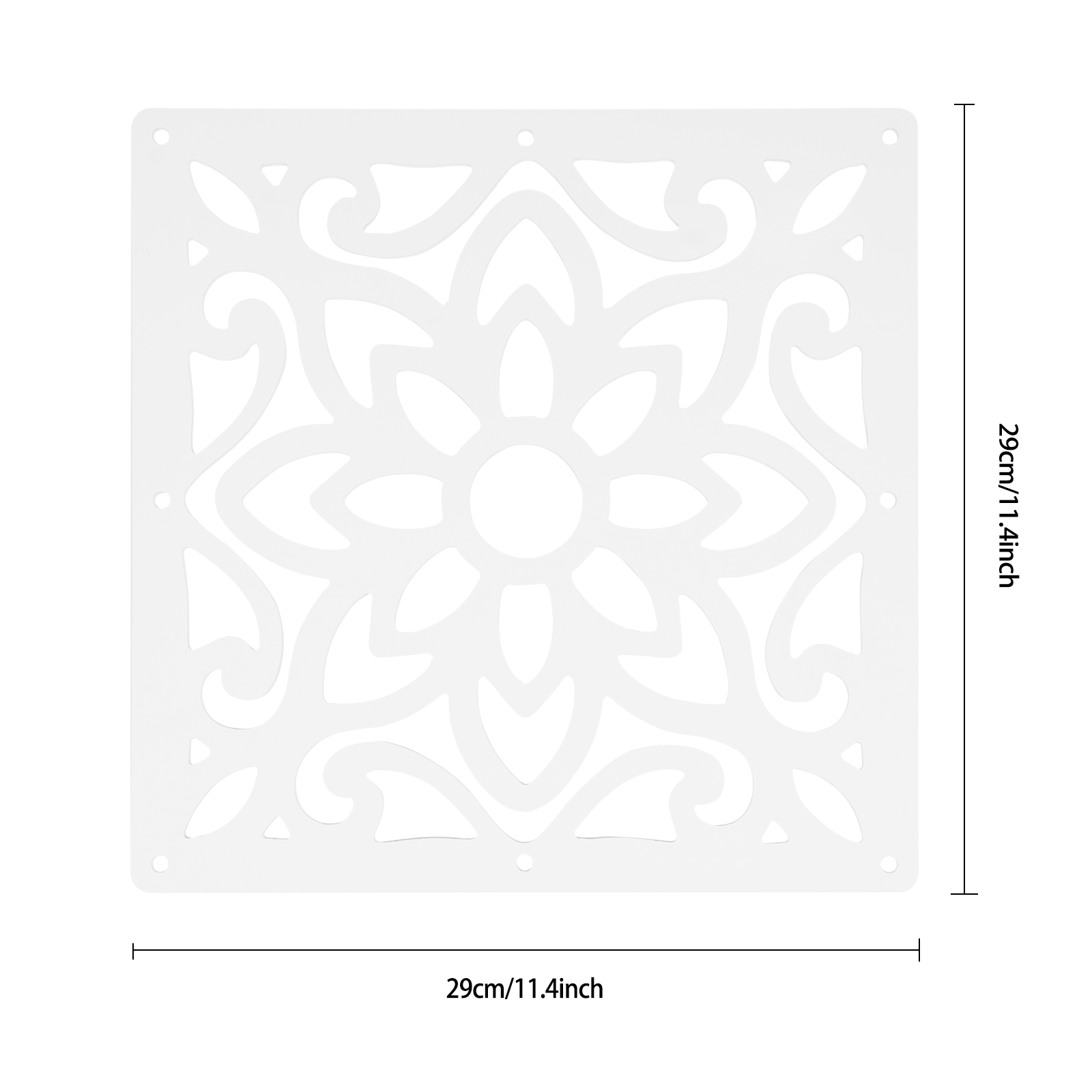 24 Stück 29 x 29 cm Raumteiler zum Aufhängen, dekorative Wandpaneele, Sichtschutzpaneele mit Hohlkehl-Design
