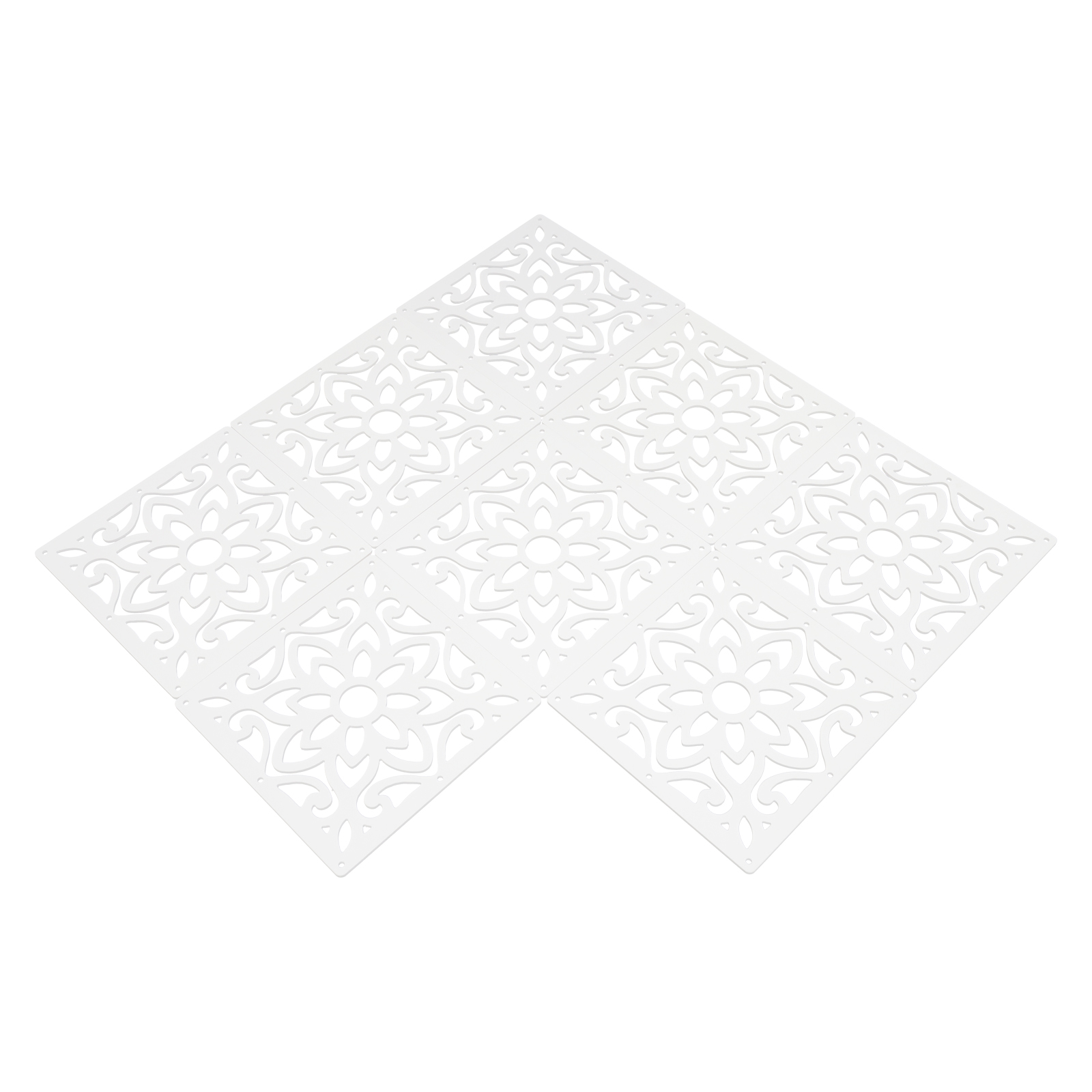 24 Stück 29 x 29 cm Raumteiler zum Aufhängen, dekorative Wandpaneele, Sichtschutzpaneele mit Hohlkehl-Design
