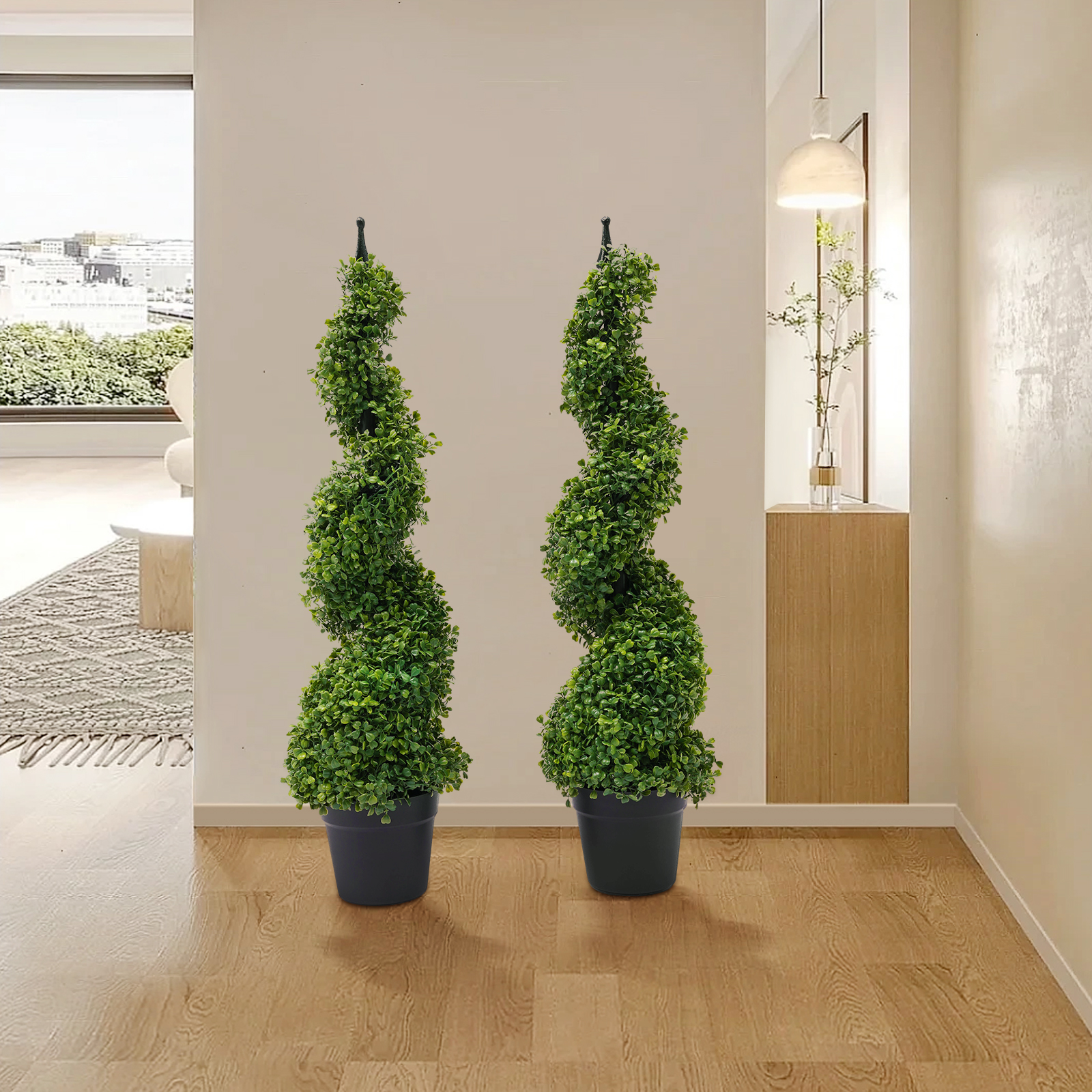 Künstliche Baumtürme, Bonsai-Simulations-Spiralbaumtürme, langlebig und stabil, 2er-Set