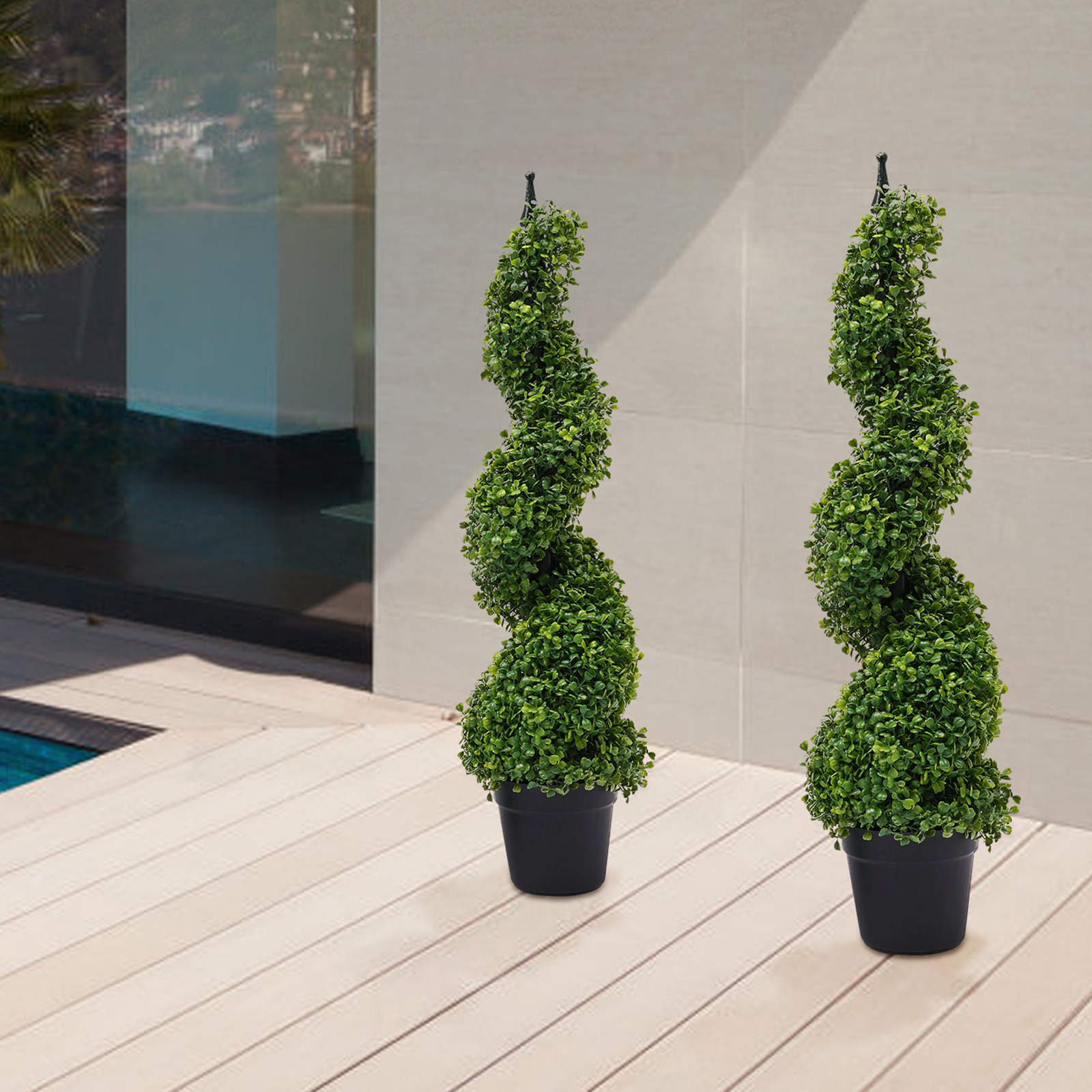 Künstliche Baumtürme, Bonsai-Simulations-Spiralbaumtürme, langlebig und stabil, 2er-Set Künstliche Baumtürme, Bonsai-Simulations-Spiralbaumtürme, langlebig und stabil, 2er-Set