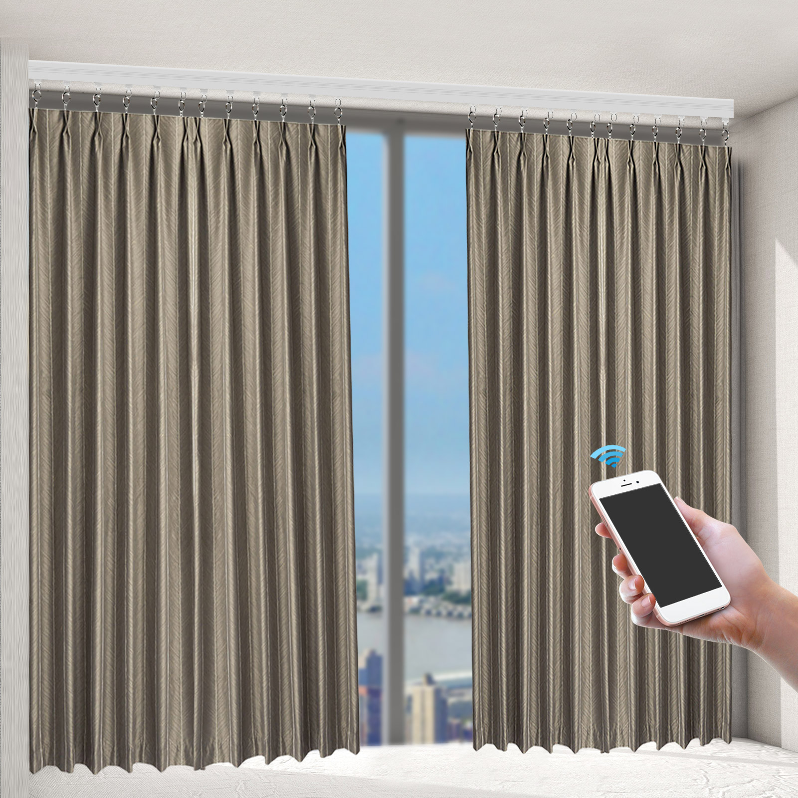 Motorisierte Vorhangschiene mit Fernbedienung, mit Alexa, Google Home, Smartphone App, Smart Home, elektrische Vorhänge, elektrische Vorhangschiene, DIY. Motorisierte Vorhangschiene mit Fernbedienung, mit Alexa, Google Home, Smartphone App, Smart Home, elektrische Vorhänge, elektrische Vorhangschiene, DIY.