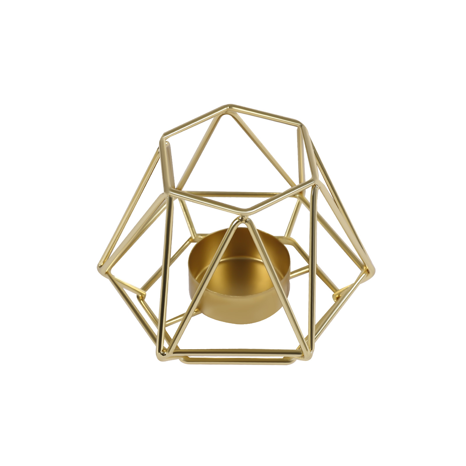 CNCEST 10 Stück Teelicht Votivkerzenhalter aus Metall mit geometrischem Design hohle Teelichthalter aus Eisen Heimdekoration Gold CNCEST 10 Stück Teelicht Votivkerzenhalter aus Metall mit geometrischem Design hohle Teelichthalter aus Eisen Heimdekoration Gold