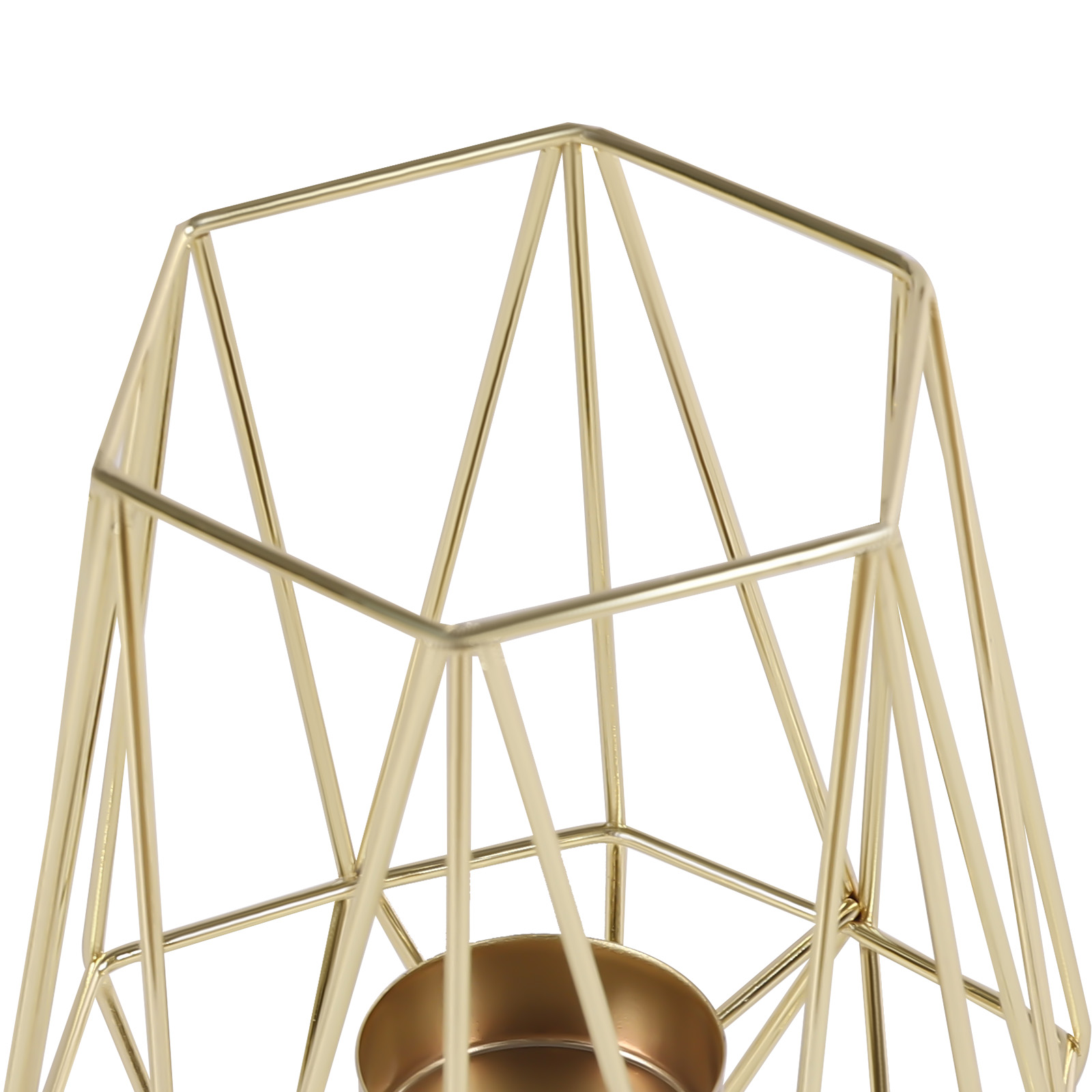 CNCEST 10 Stück Teelicht Votivkerzenhalter aus Metall mit geometrischem Design hohle Teelichthalter aus Eisen Heimdekoration Gold CNCEST 10 Stück Teelicht Votivkerzenhalter aus Metall mit geometrischem Design hohle Teelichthalter aus Eisen Heimdekoration Gold