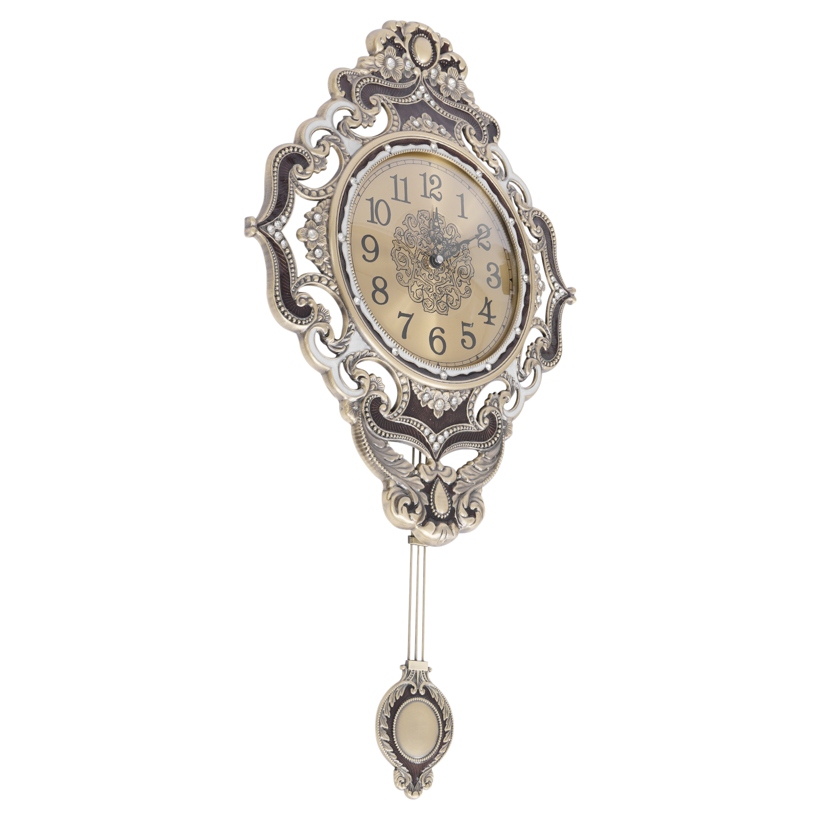 Reloj de pared con placa de metal y accesorios de aleación 635, reloj de pared decorativo retro, reloj de pared para sala de estar y oficina.