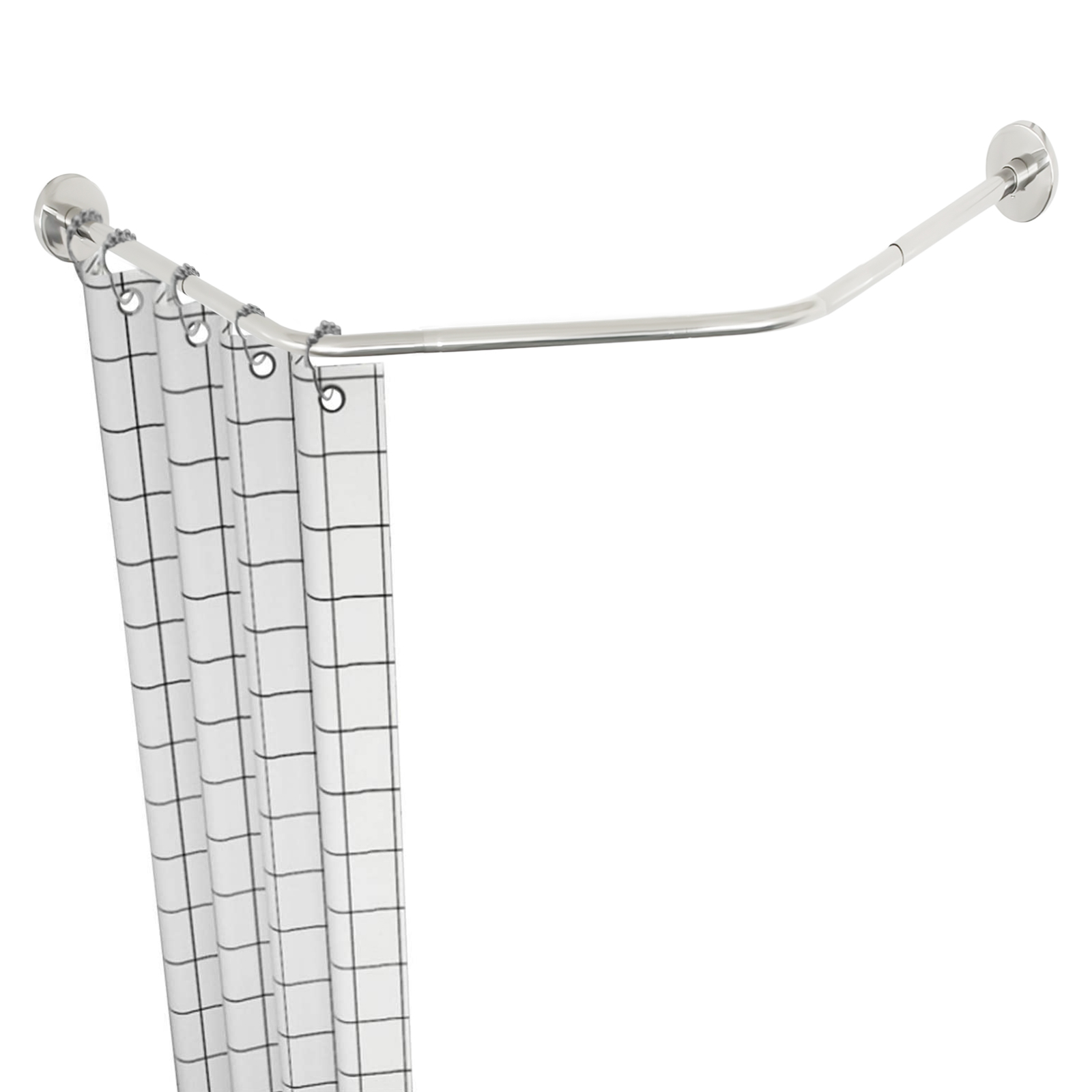 Duschvorhangstange Diamantform Badewanne Edelstahl Duschstange Ecke Halterung Duschvorhangstange Diamantform Badewanne Edelstahl Duschstange Ecke Halterung