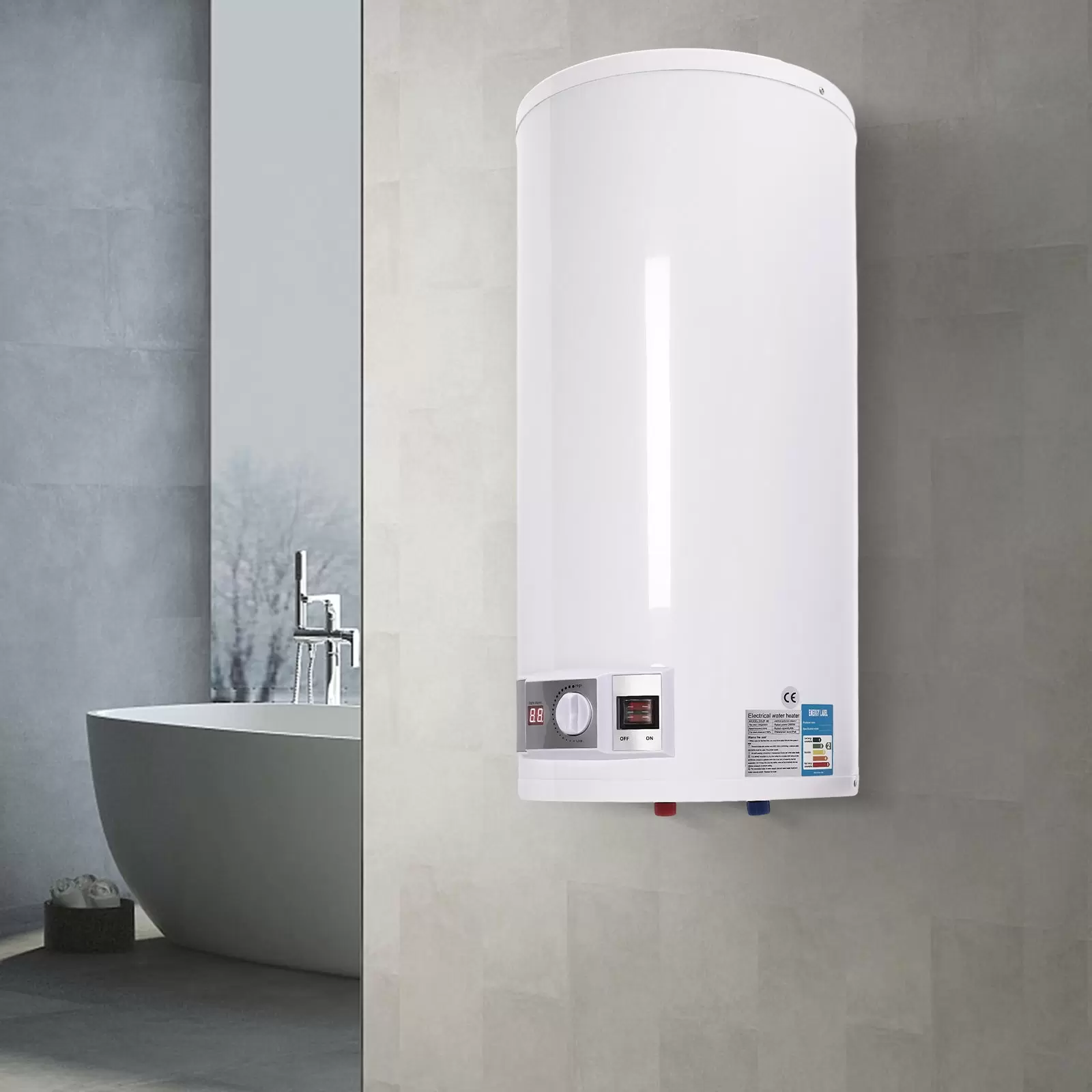 Mini chauffe-eau électrique à réservoir de 2,5 gallons (environ 6,5 litres) (ME25), élimine le temps d'attente pour l'eau chaude