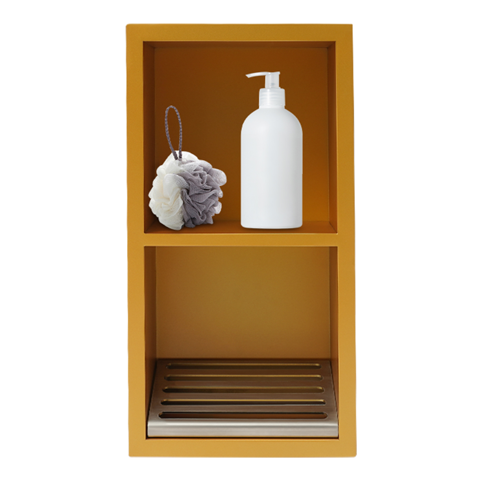 Armario empotrado para baño de 340 x 180 x 100 cm, armario empotrado de pared para cocinas y salones - Dorado
