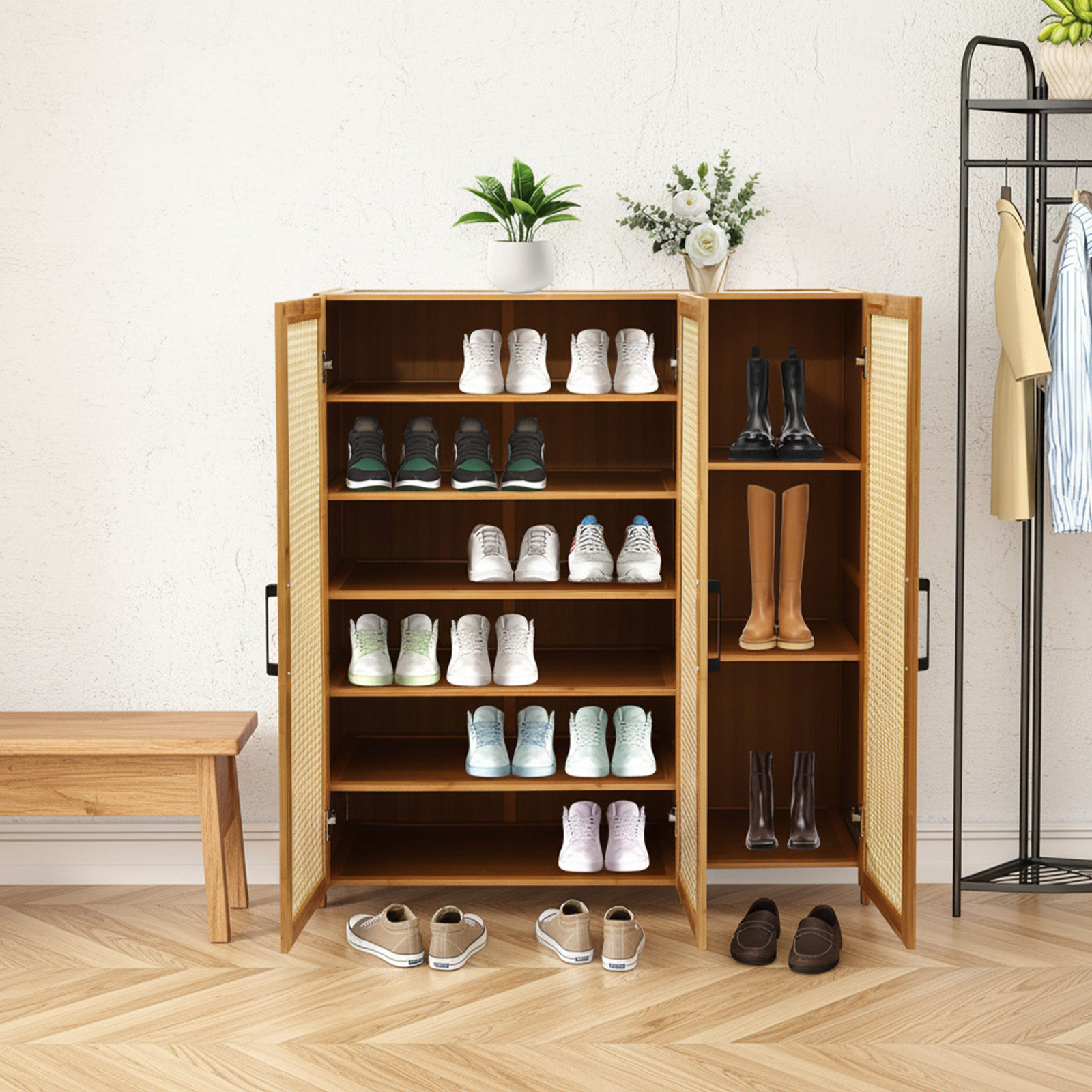 Schuh Aufbewahrungsschrank, Schuh Organizer Schrank, Schuh Schrank mit Türen