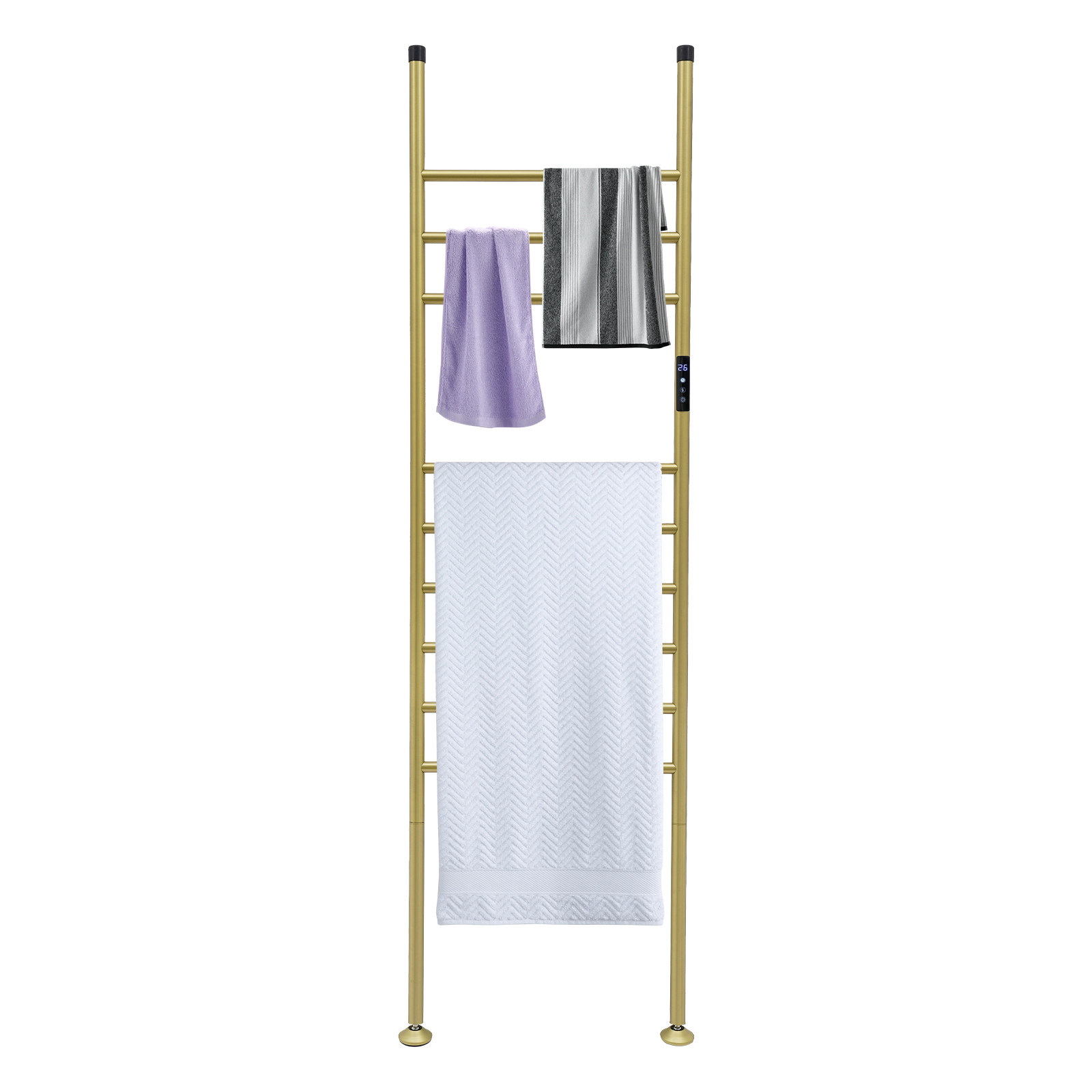 Electric Towel Warmer, Floor-standing Electric Towel Rail, Gold Mordern Electric Towel Dryer