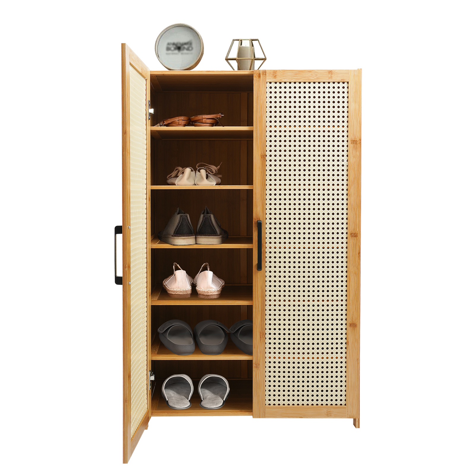 Schoenenkast van 60 cm, 6-laags, vrijstaande schoenenkast voor woonkamer, hal, slaapkamer, garderobe