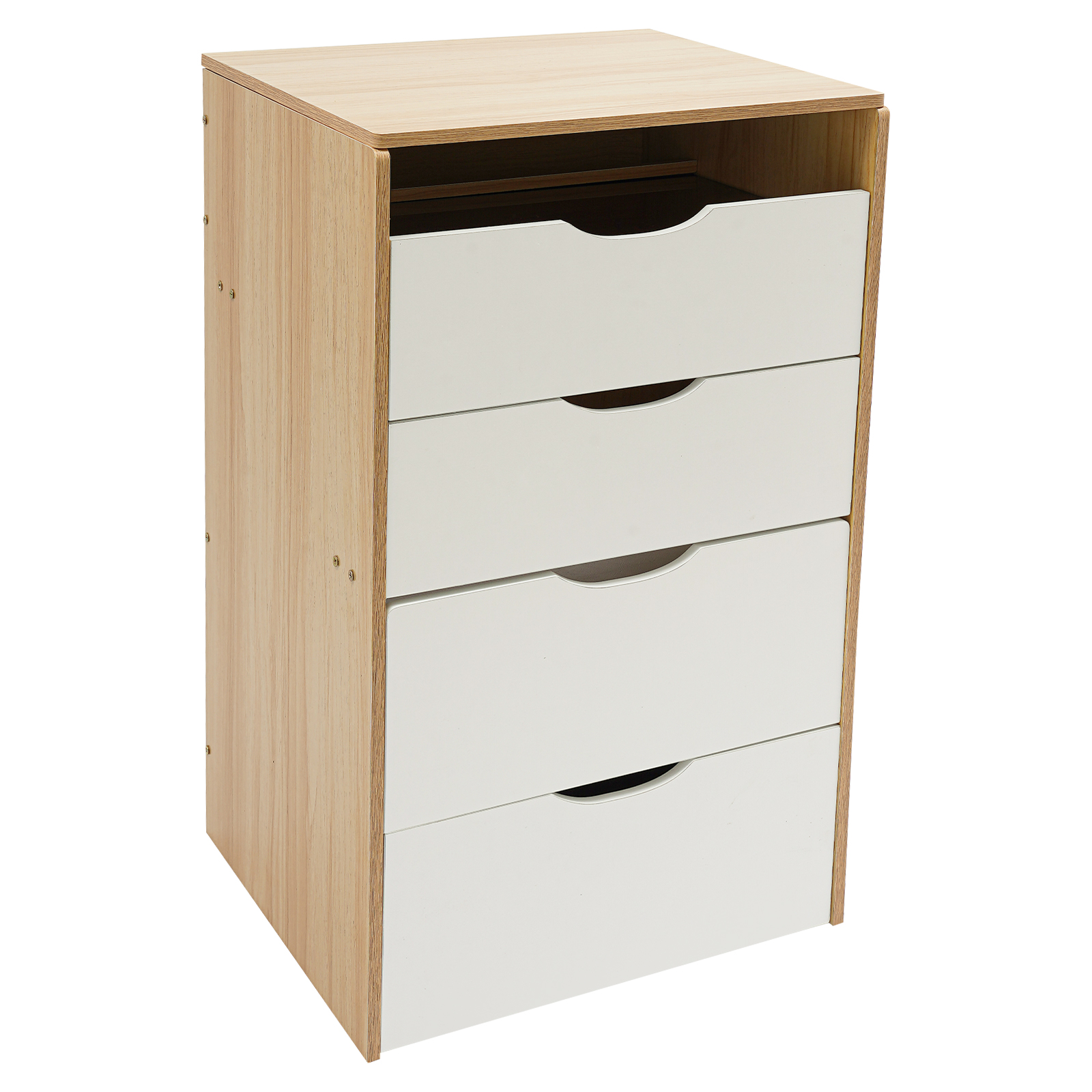 Coiffeuse 48 cm, coiffeuse avec tabouret de maquillage, coiffeuse - Miroir rabattable - Bois + Blanc crème