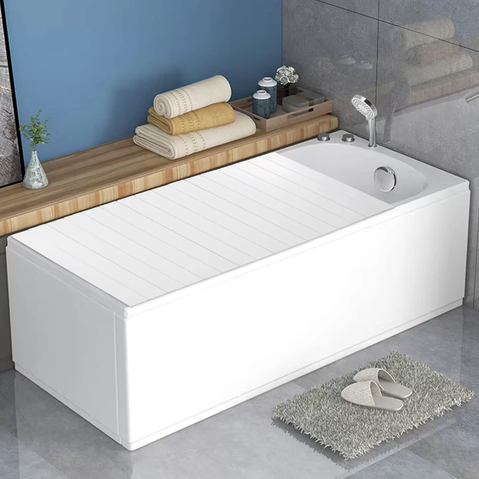 Badewanne Abdeckung, faltbare Brett, wasserdichte, staubdichte Tablett, Isolierung PVC , langlebige Isolierplatte