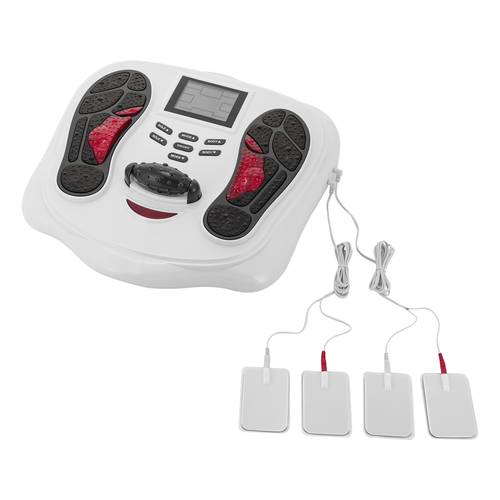 Durchblutungssimulator für die Beine, elektrisches Fußmassagegerät mit Fernbedienung, Fußmassagegerät mit LED