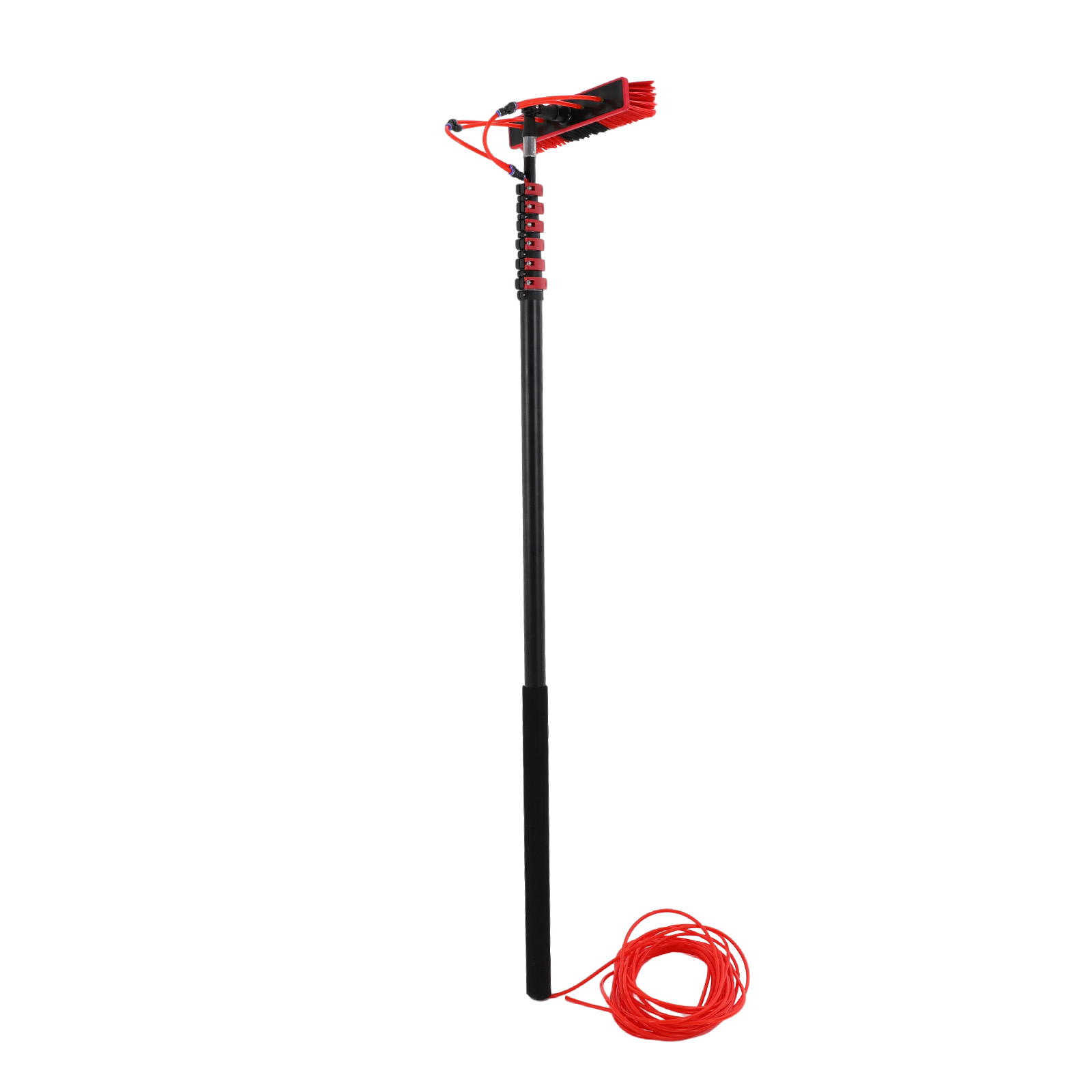 35.43ft Telescopic Rod Window Cleaner, Window Cleaning Equipment, Window Cleaning Tool - 35cm Brush Head
