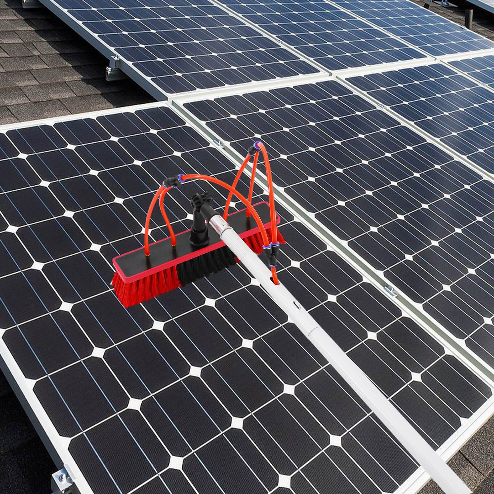 Reinigungsbürsten-Set für Solarmodule, Fensterreinigungszubehör, Fensterreinigungswerkzeug-Set