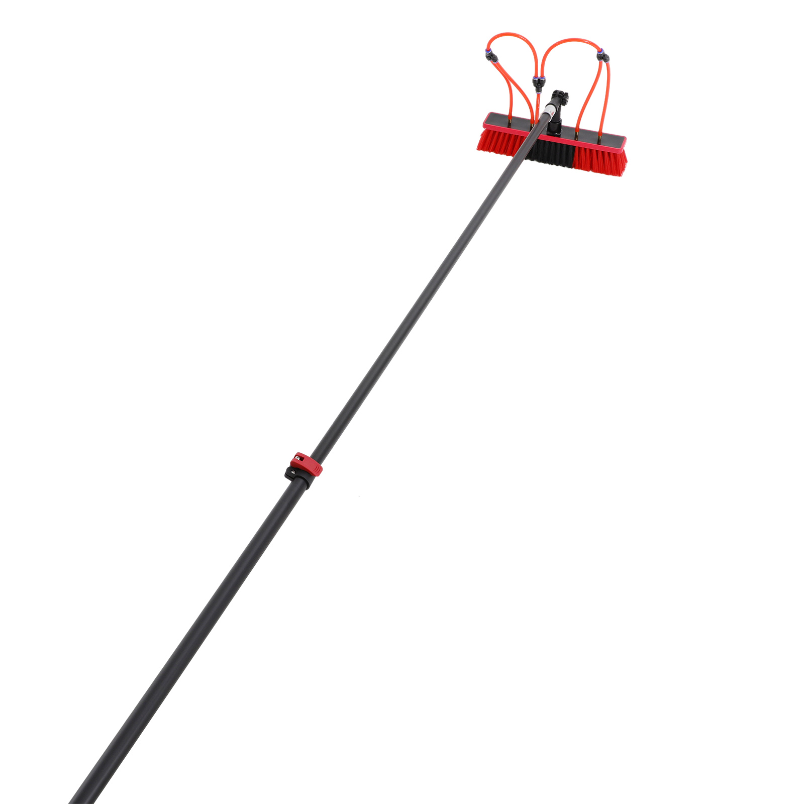23.62ft Telescopic Rod Window Cleaner, Window Cleaning Equipment, Window Cleaning Tool - 35cm Brush Head