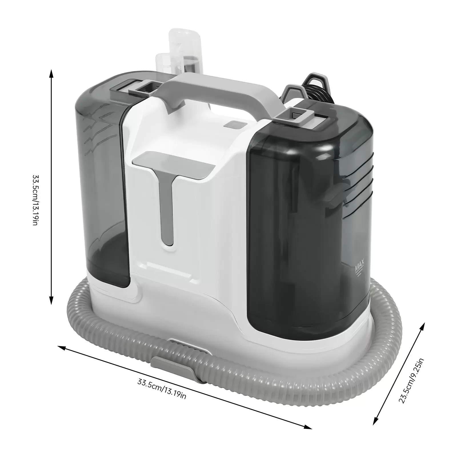 Tragbarer Teppichreiniger, 11 Kpa starke Saugkraft und 380–450 W leistungsstarker Motor, leichter Fleckenreiniger