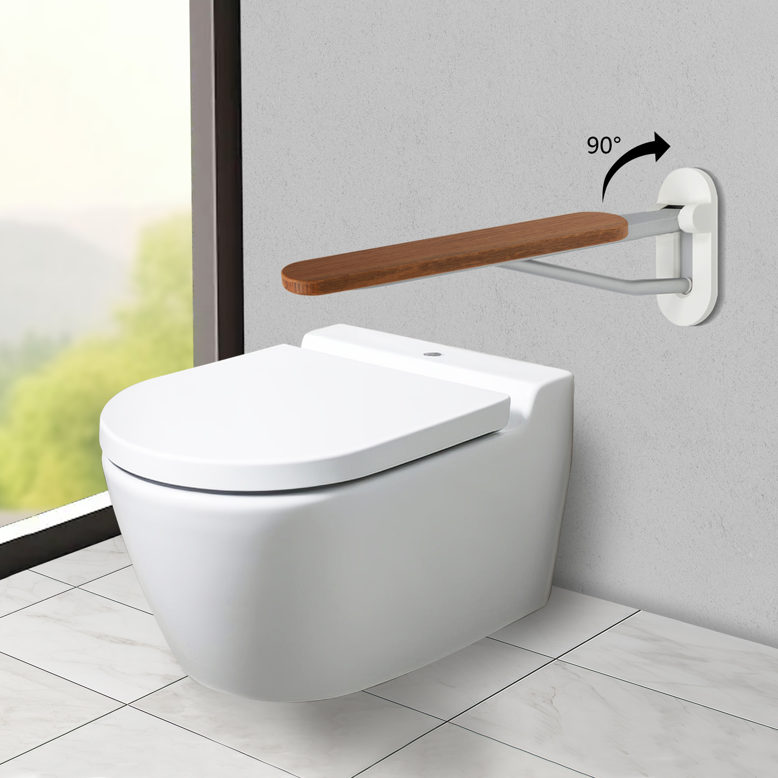 Toilettenhandläufe, Badezimmer, Pflegeheim, barrierefrei, klappbare Handläufe für behinderte Menschen
