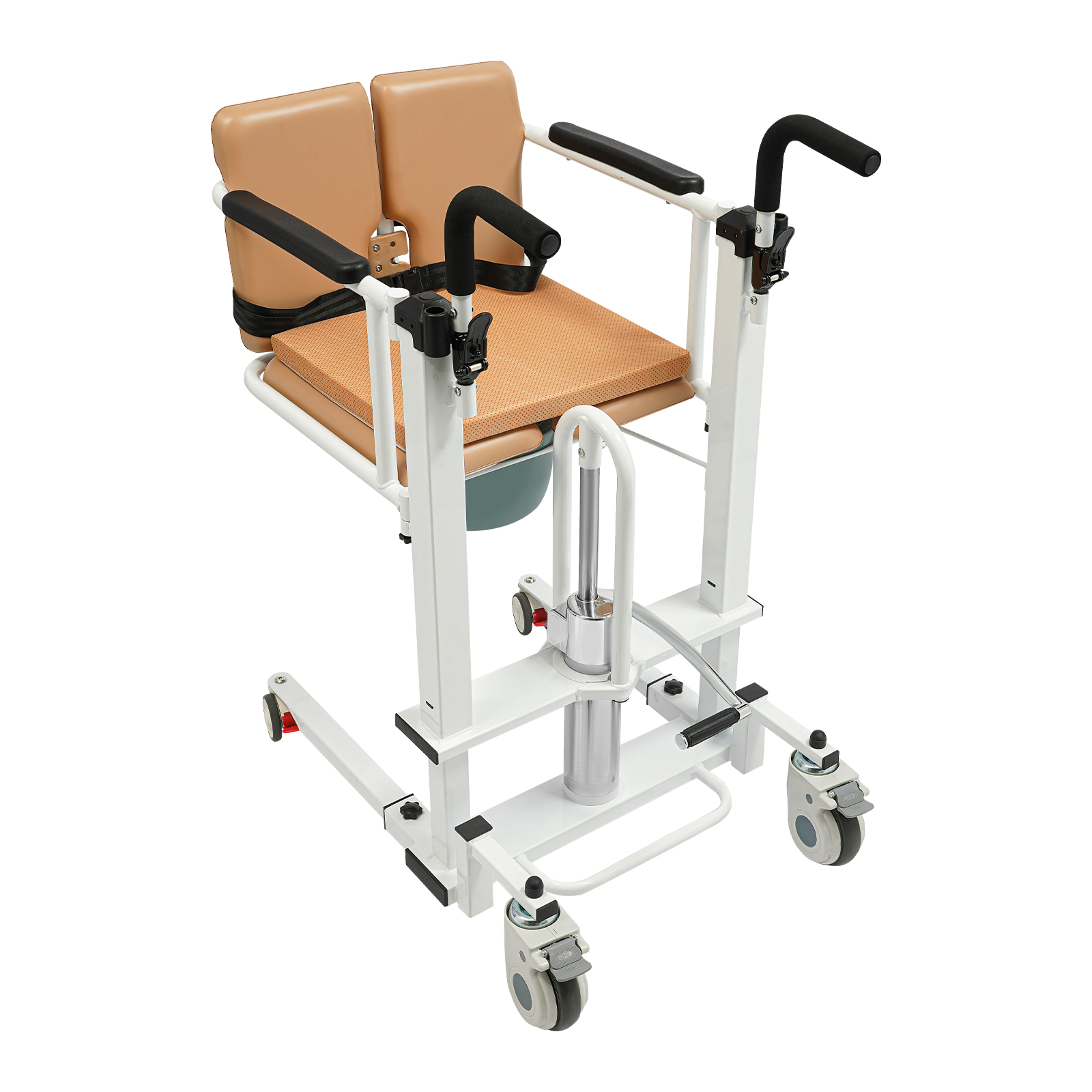 Sedia a rotelle elevabile con piano d'appoggio, sedia a rotelle elevabile per pazienti, sedia a rotelle elevabile idraulica con tavolo per uso domestico e ospedali