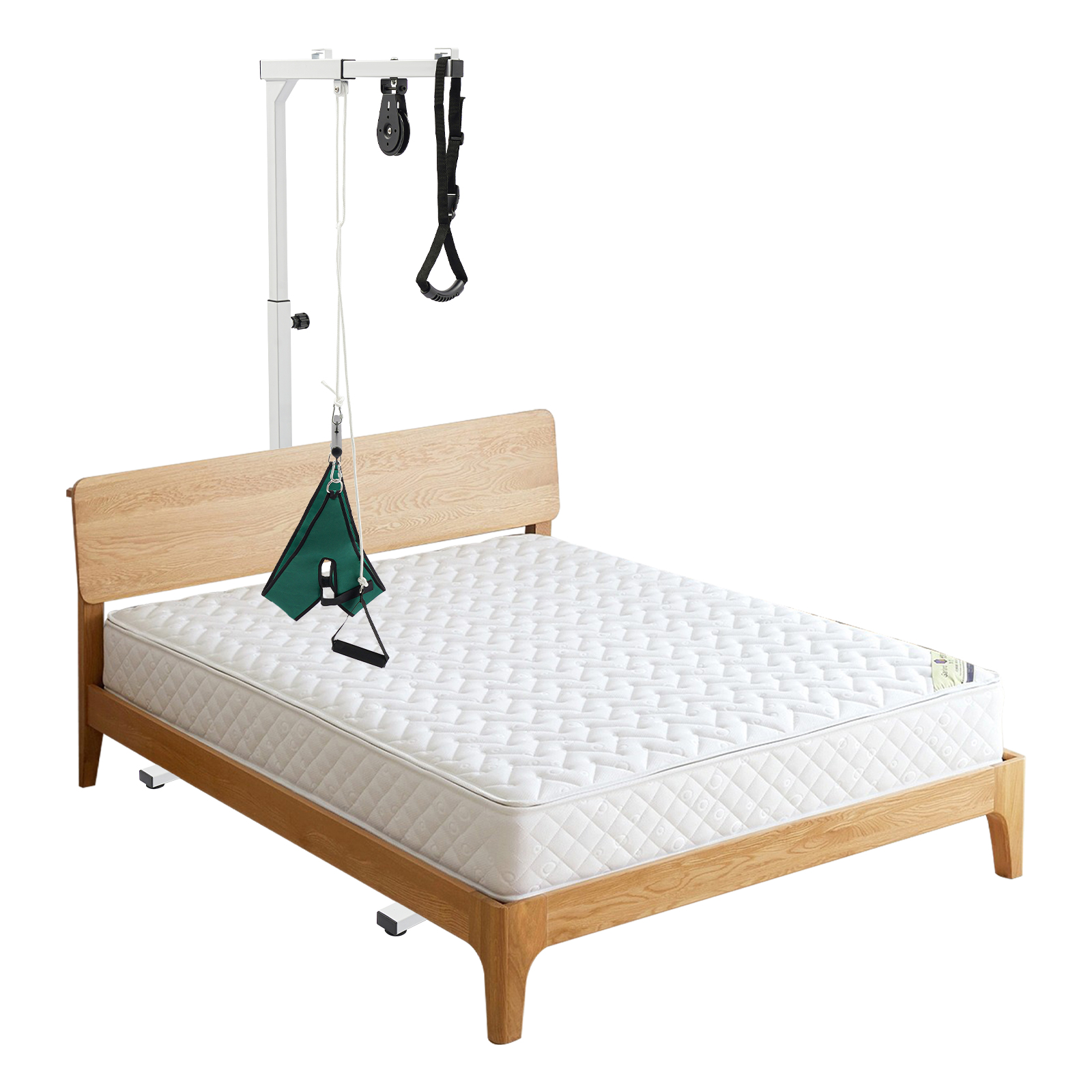 White Multifunctional Standing Frame, Bed Lift for Elderly, Stand Up Assist Bar for Most Hospitals, Medical Beds