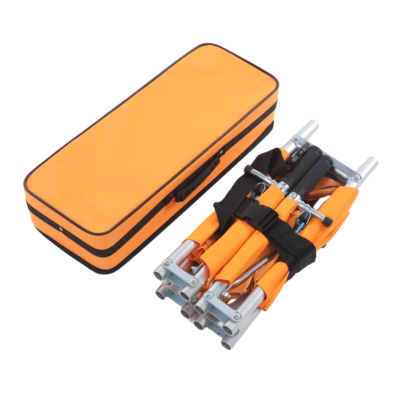 Orange Folding Emergency Rescue Stretcher, Portable Aluminum Alloy ...