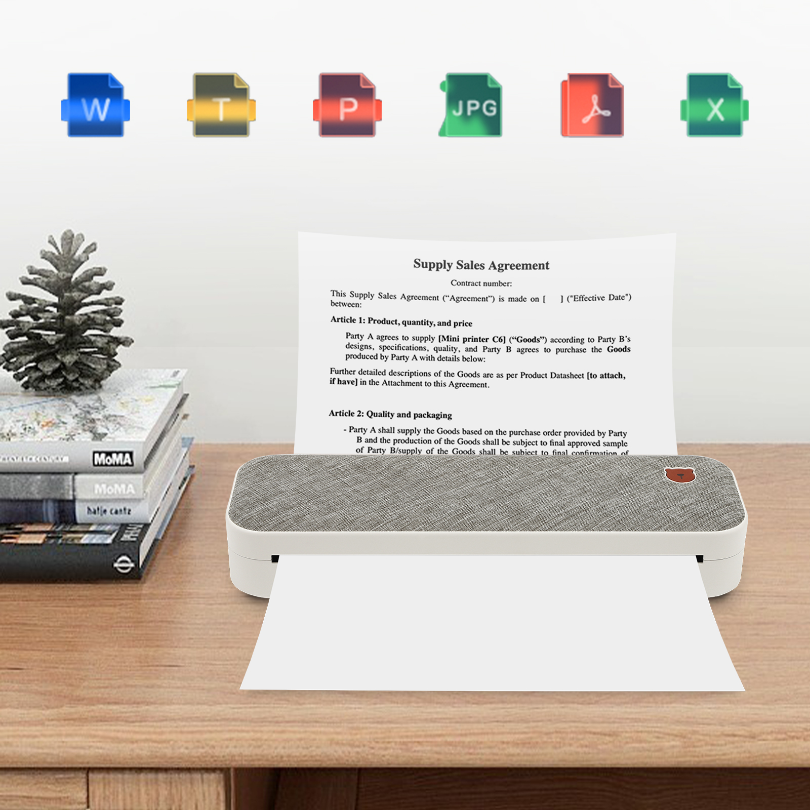 Tragbarer A4-Thermodrucker für Laptops und Telefone